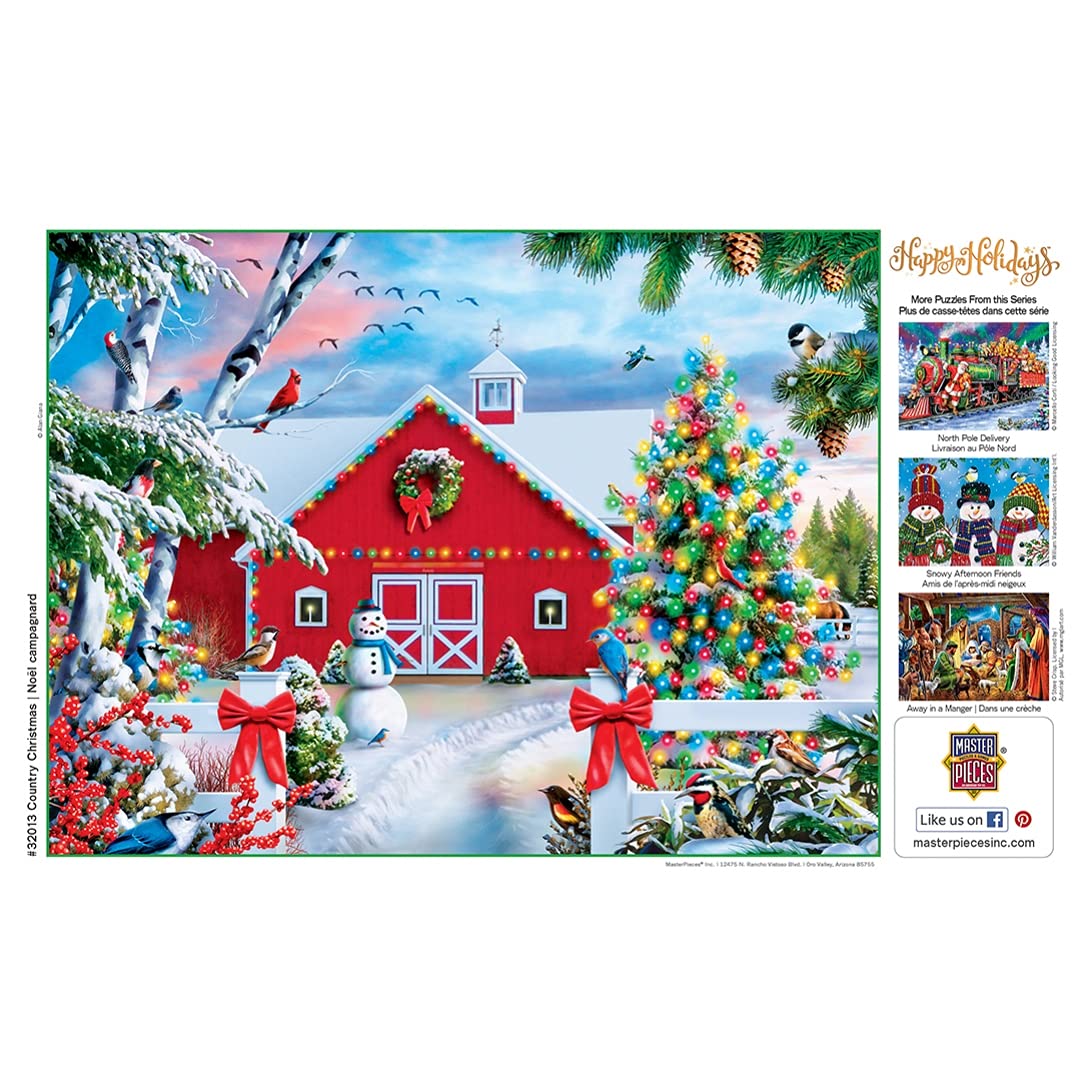 Foto 7 | Rompecabezas Masterpieces Country Christmas 300 Piezas - Venta Internacional.