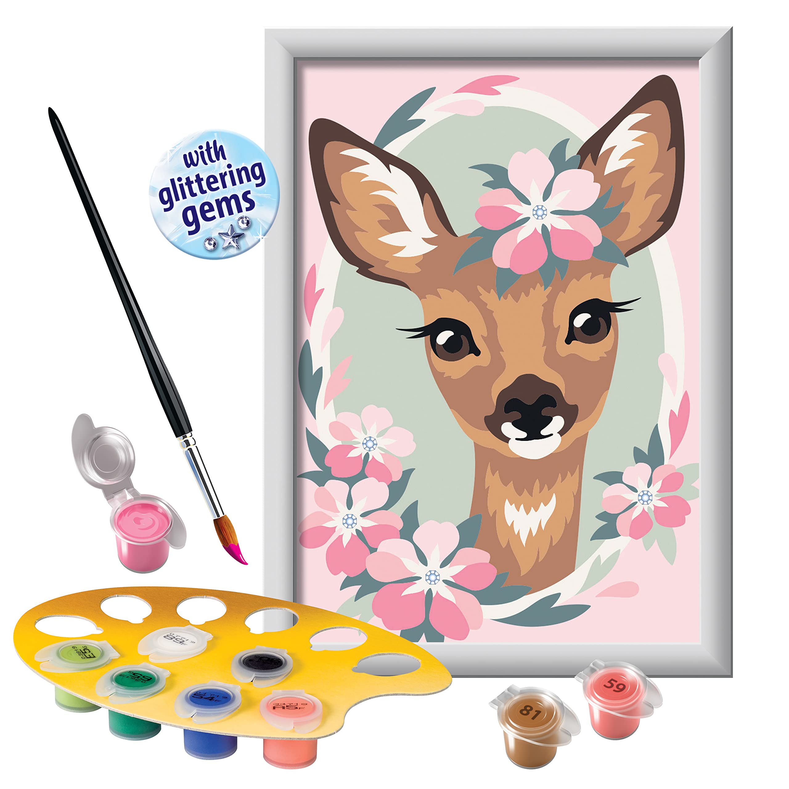 Kit De Pintura Por Números Ravensburger Creart Delightful Deer - Venta Internacional.