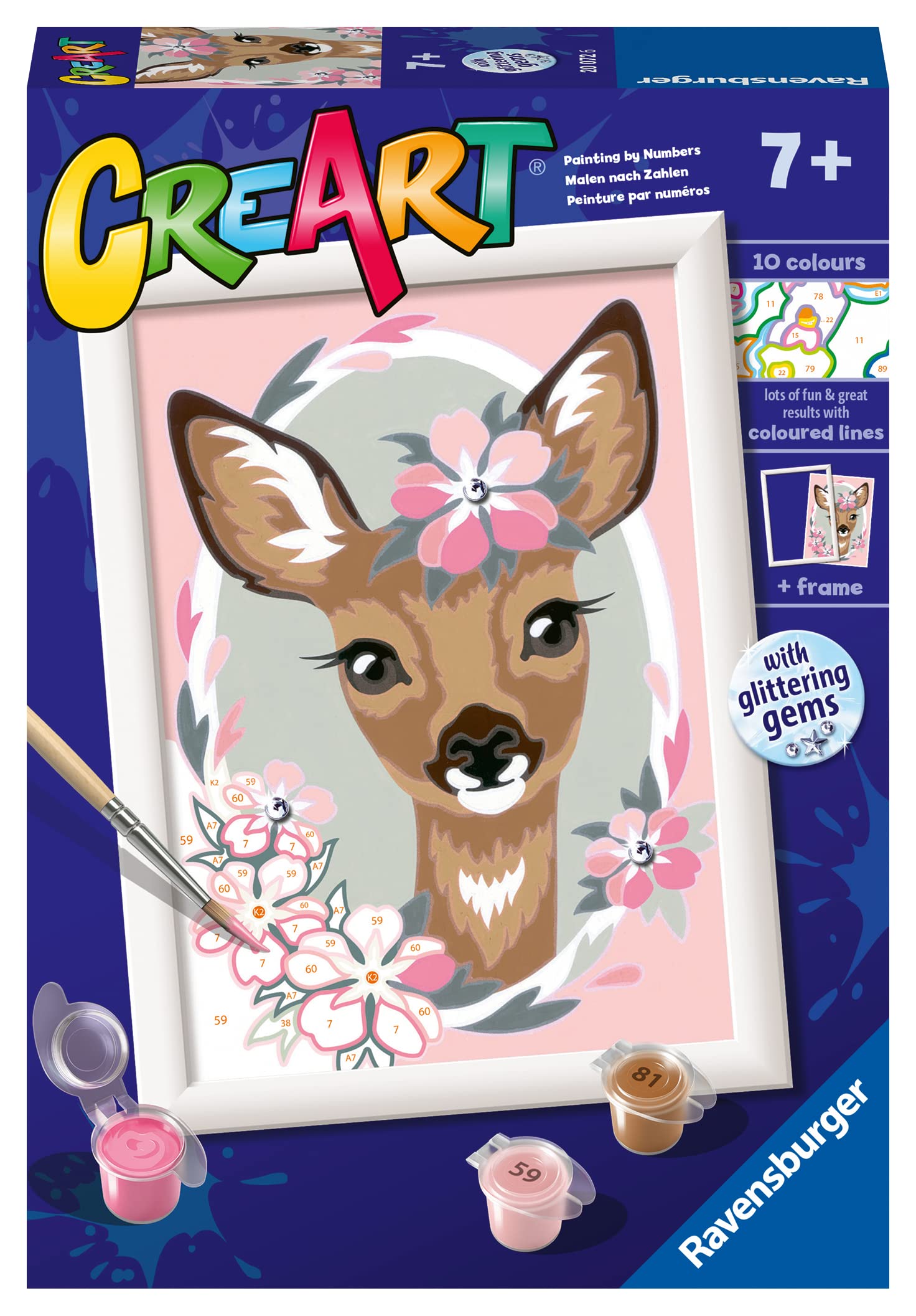 Foto 3 pulgar | Kit De Pintura Por Números Ravensburger Creart Delightful Deer - Venta Internacional.