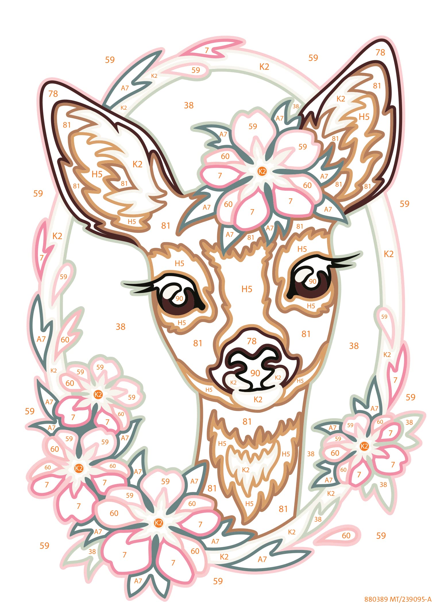 Foto 5 pulgar | Kit De Pintura Por Números Ravensburger Creart Delightful Deer - Venta Internacional.