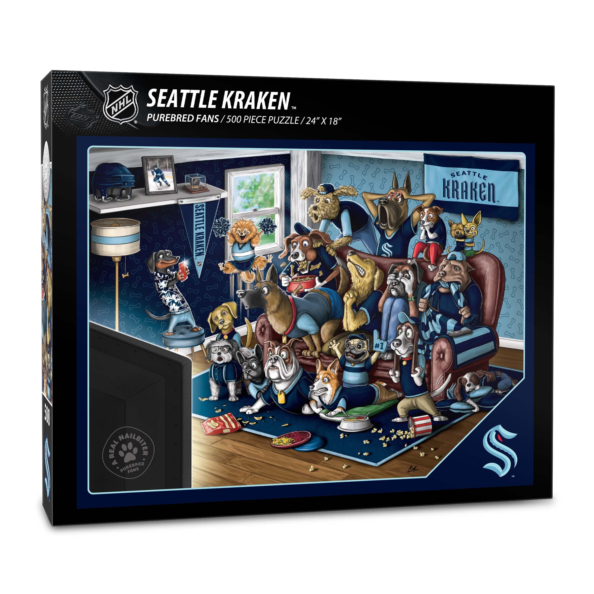 Foto 2 pulgar | Puzzle Youthefan Nhl Seattle Kraken Purebred Fans, 500 Unidades - Venta Internacional.