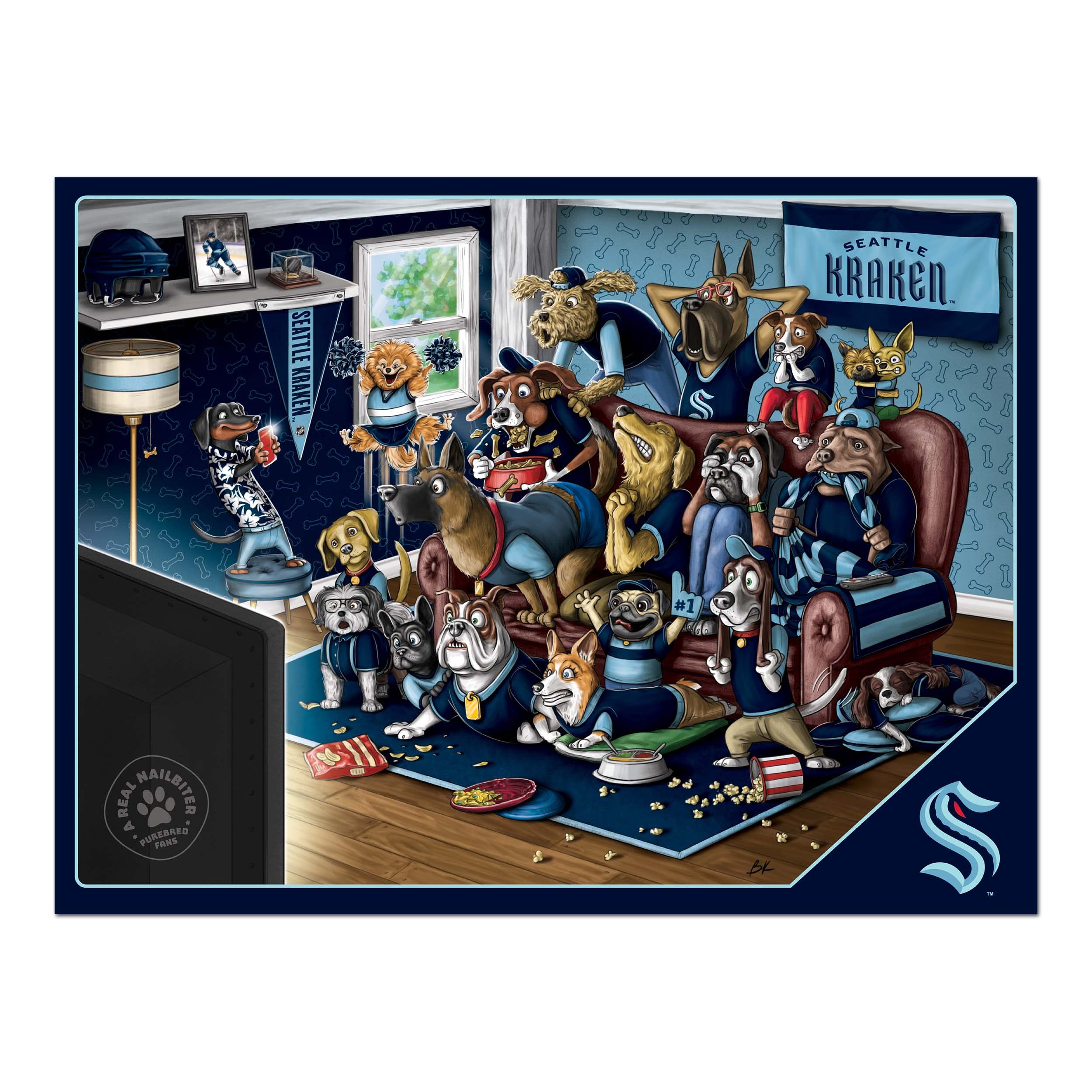 Foto 4 pulgar | Puzzle Youthefan Nhl Seattle Kraken Purebred Fans, 500 Unidades - Venta Internacional.