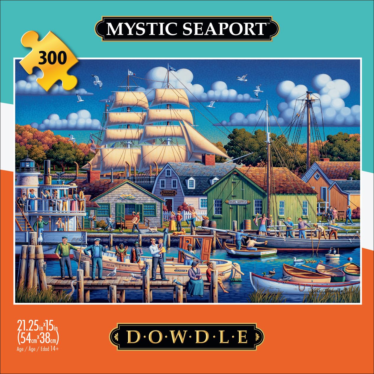 Foto 3 pulgar | Rompecabezas Buffalo Games Dowdle Mystic Seaport 300 Piezas - Venta Internacional.