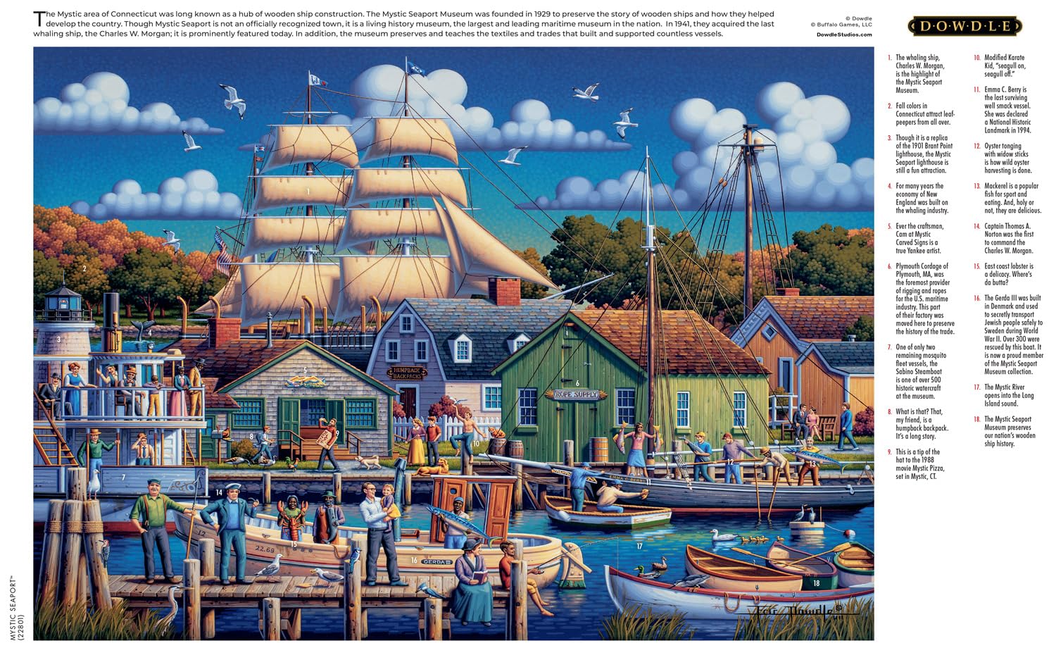 Foto 6 pulgar | Rompecabezas Buffalo Games Dowdle Mystic Seaport 300 Piezas - Venta Internacional.