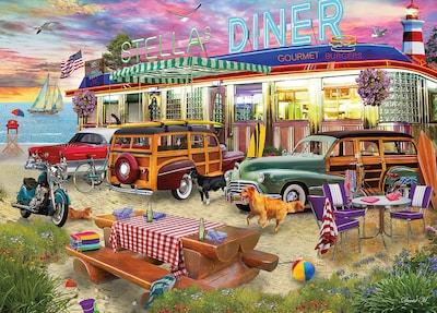 Foto 1 | Rompecabezas Ceaco David Maclean Beach Diner 1000 Piezas - Venta Internacional.
