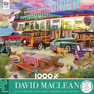 Foto 2 | Rompecabezas Ceaco David Maclean Beach Diner 1000 Piezas - Venta Internacional.