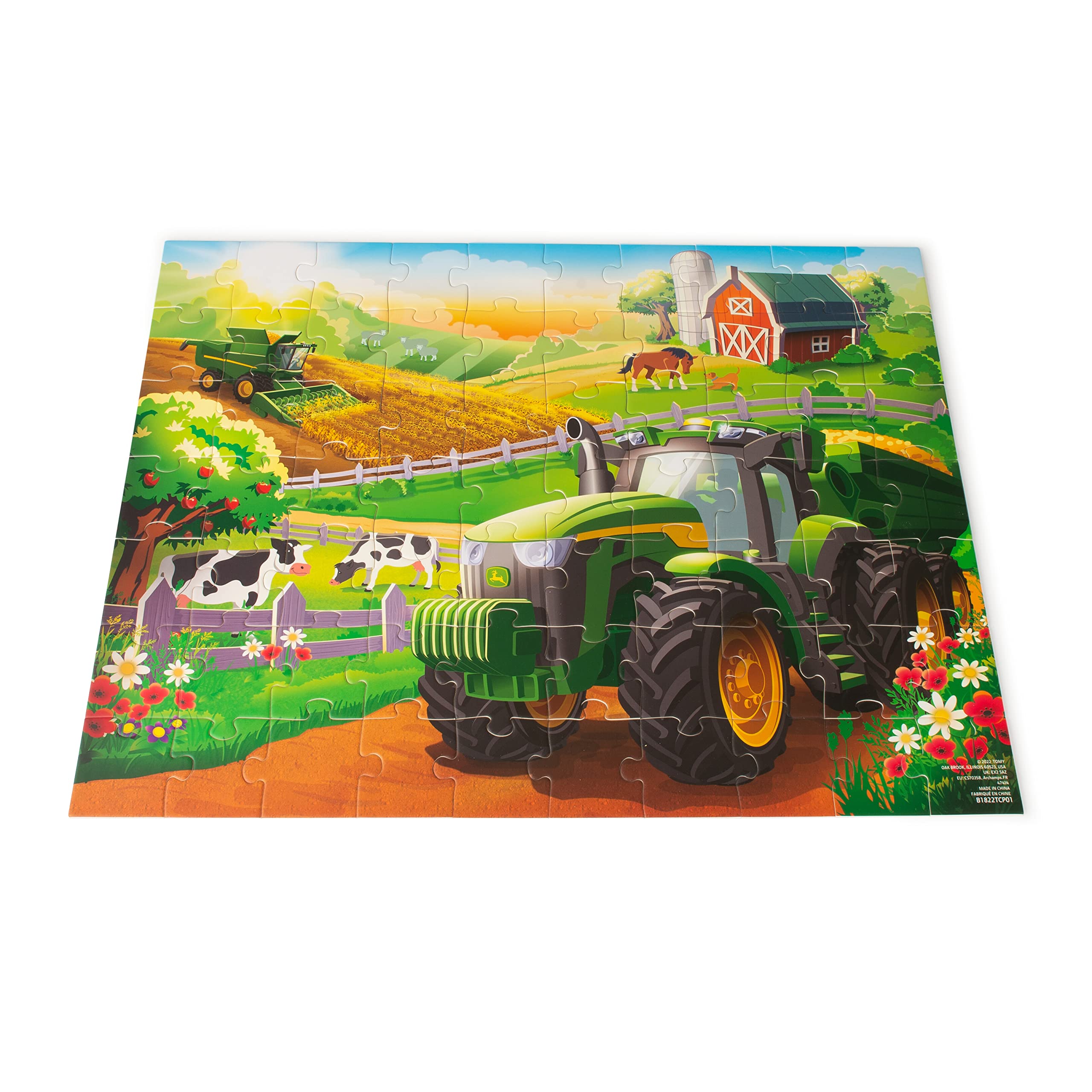 Puzle John Deere Farm Kids De 70 Piezas Para Niños Mayores De 4 Años - Venta Internacional.