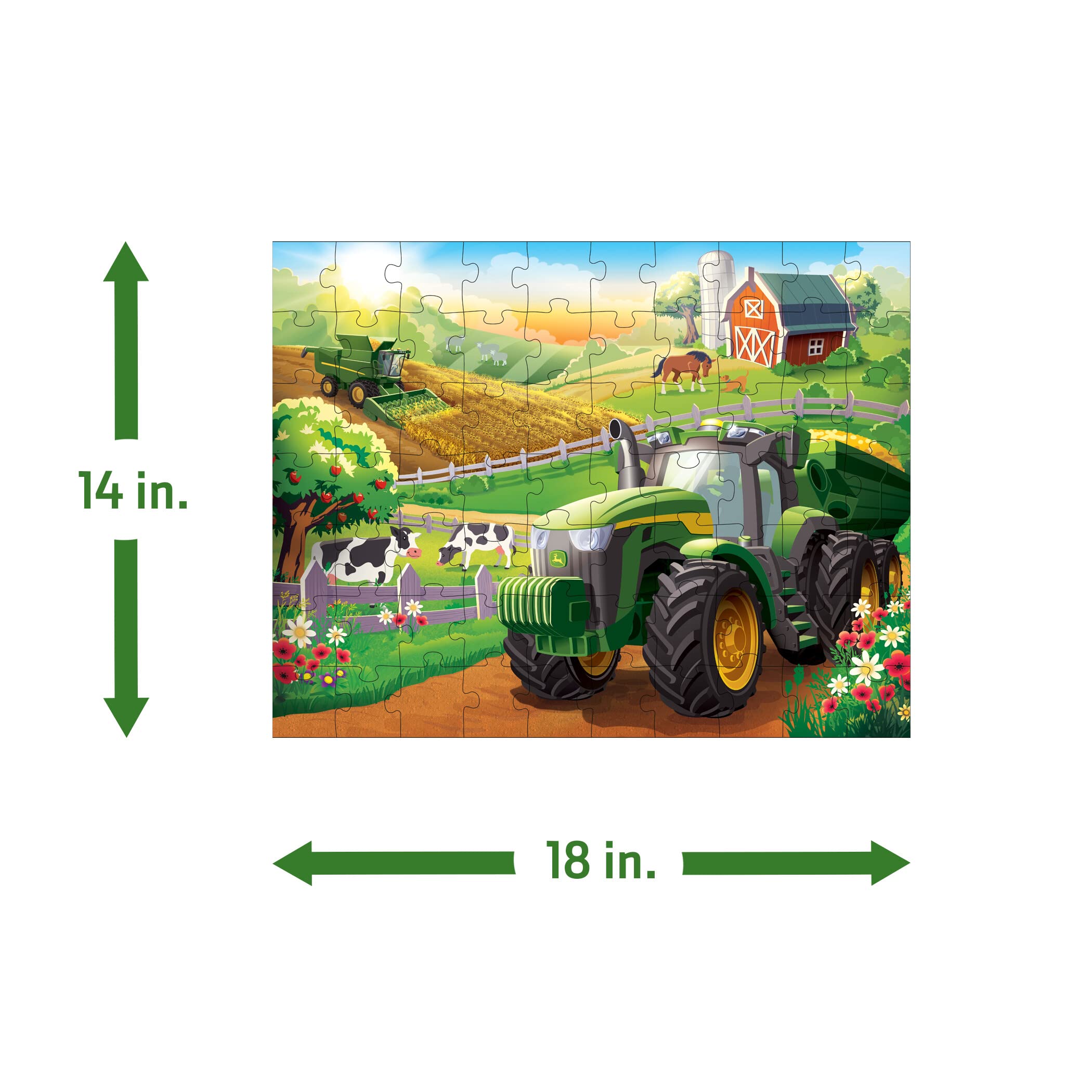 Foto 3 pulgar | Puzle John Deere Farm Kids De 70 Piezas Para Niños Mayores De 4 Años - Venta Internacional.