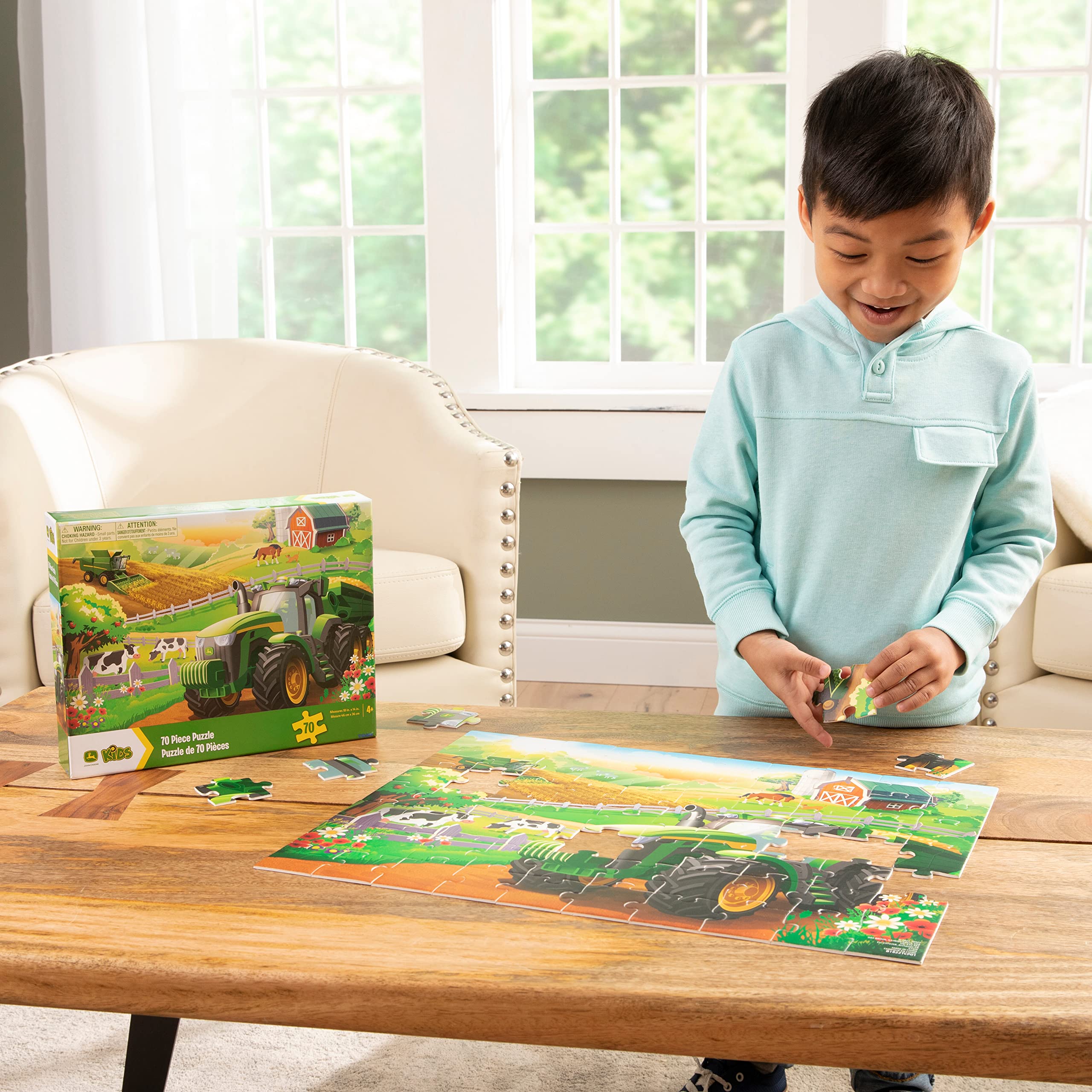 Foto 6 pulgar | Puzle John Deere Farm Kids De 70 Piezas Para Niños Mayores De 4 Años - Venta Internacional.