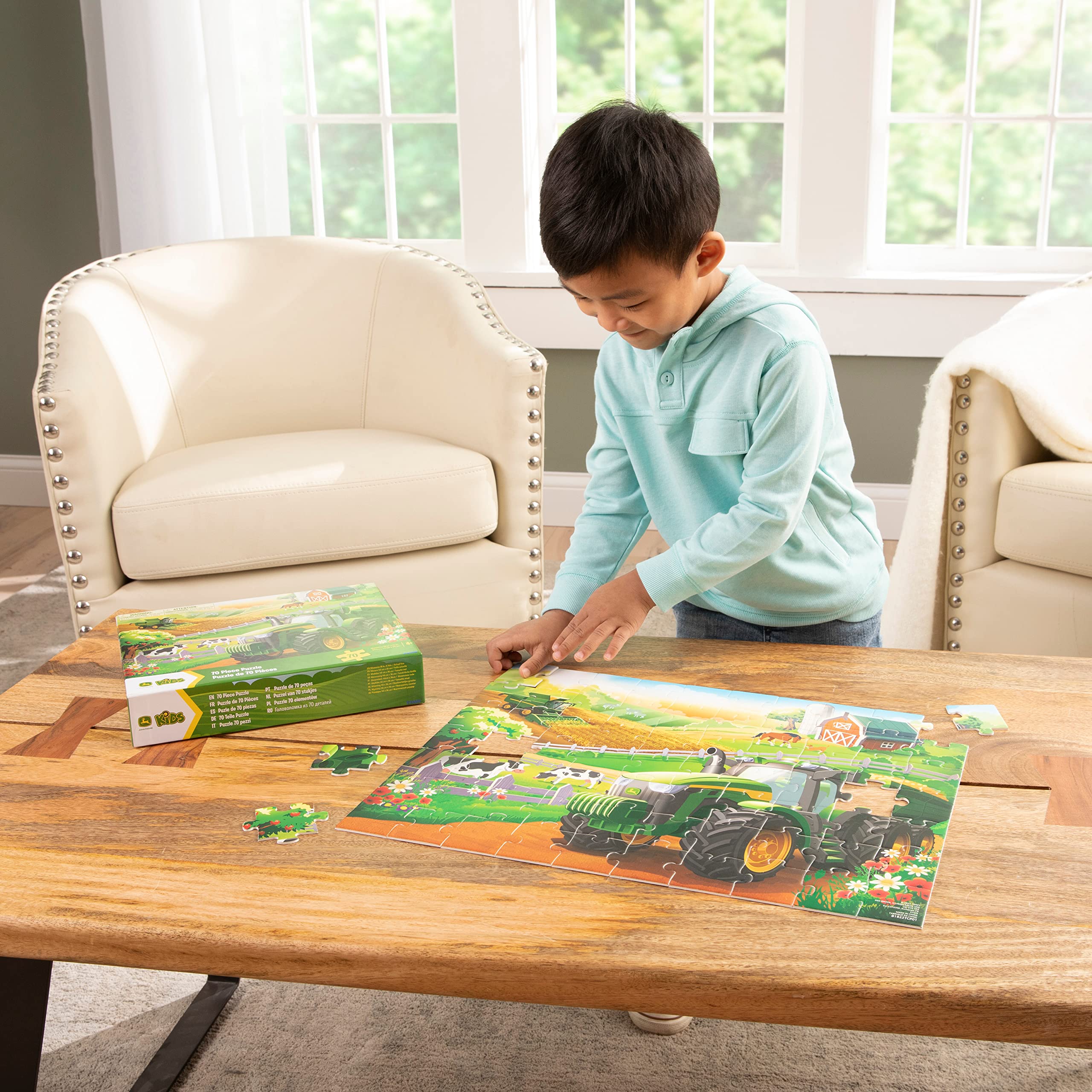 Foto 7 pulgar | Puzle John Deere Farm Kids De 70 Piezas Para Niños Mayores De 4 Años - Venta Internacional.