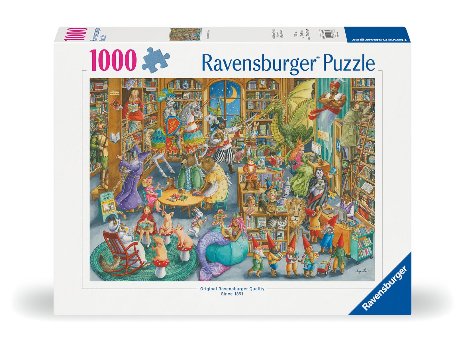 Foto 3 pulgar | Rompecabezas Ravensburger Midnight At The Library 1000 Piezas - Venta Internacional.