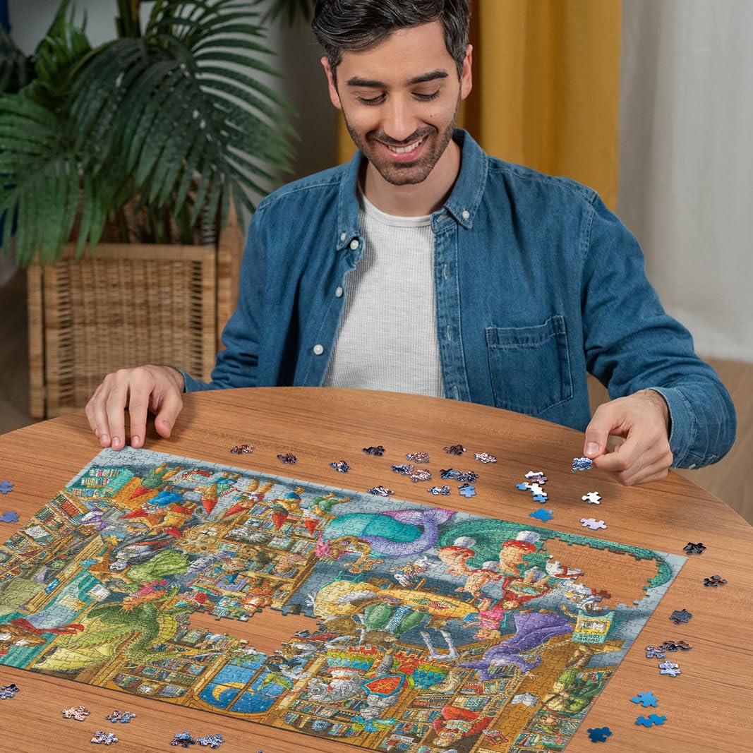 Foto 4 pulgar | Rompecabezas Ravensburger Midnight At The Library 1000 Piezas - Venta Internacional.