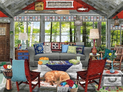 Foto 3 | Rompecabezas Ceaco Tracy Flickinger Lake Cabin 300 Piezas - Venta Internacional.