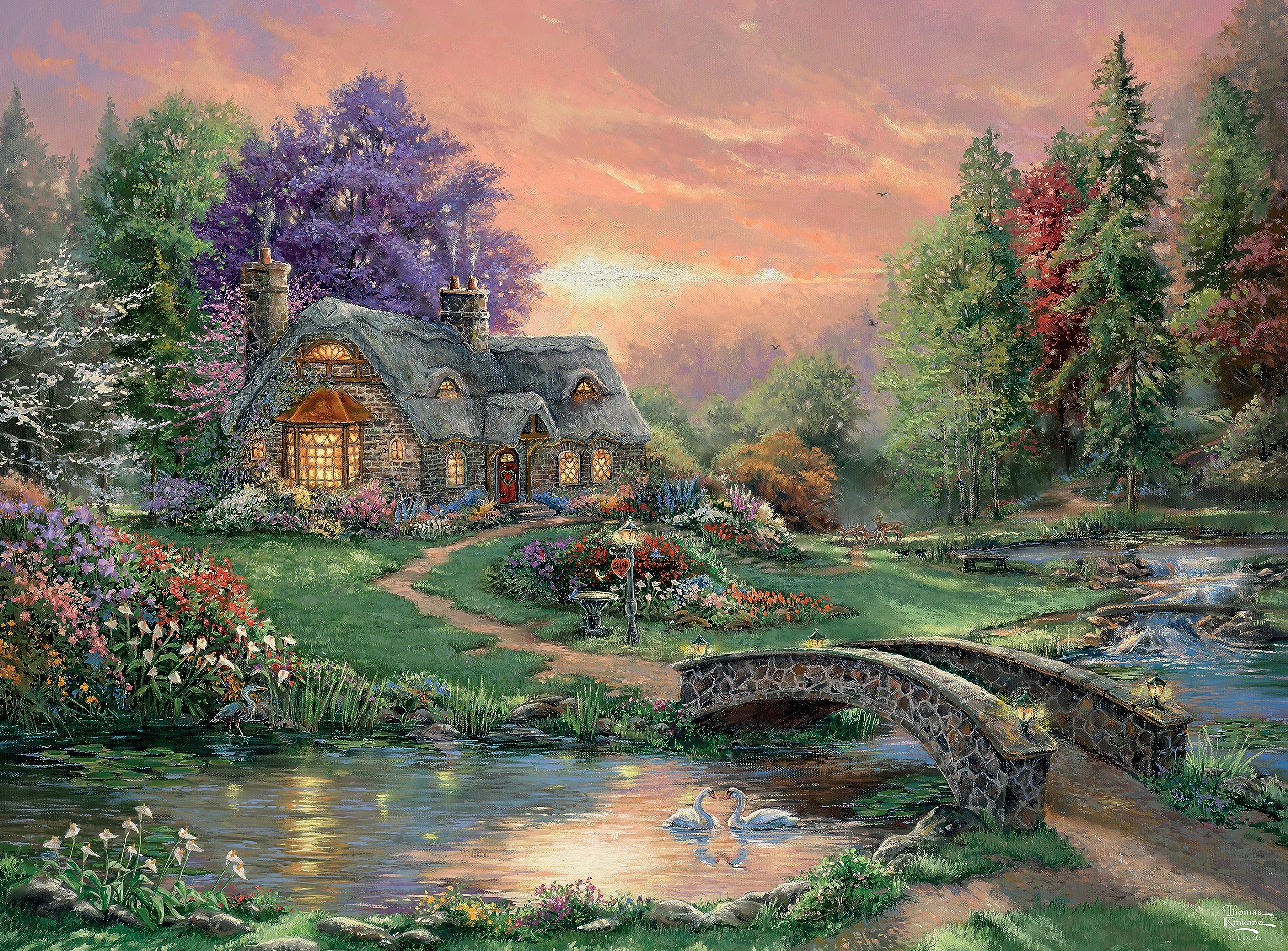 Rompecabezas Ceaco Silver Select Thomas Kinkade 1000 Piezas - Venta Internacional.