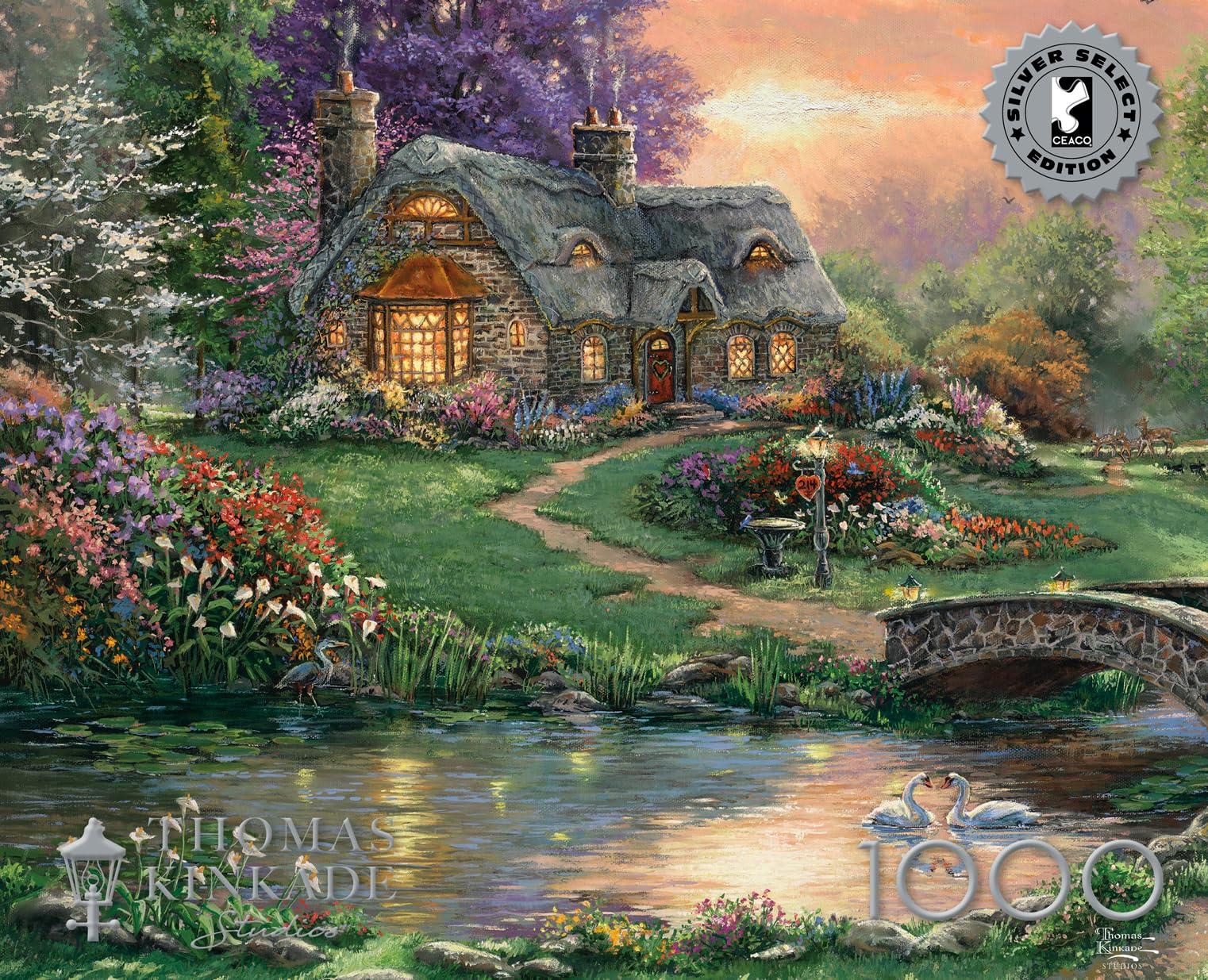 Foto 2 | Rompecabezas Ceaco Silver Select Thomas Kinkade 1000 Piezas - Venta Internacional.