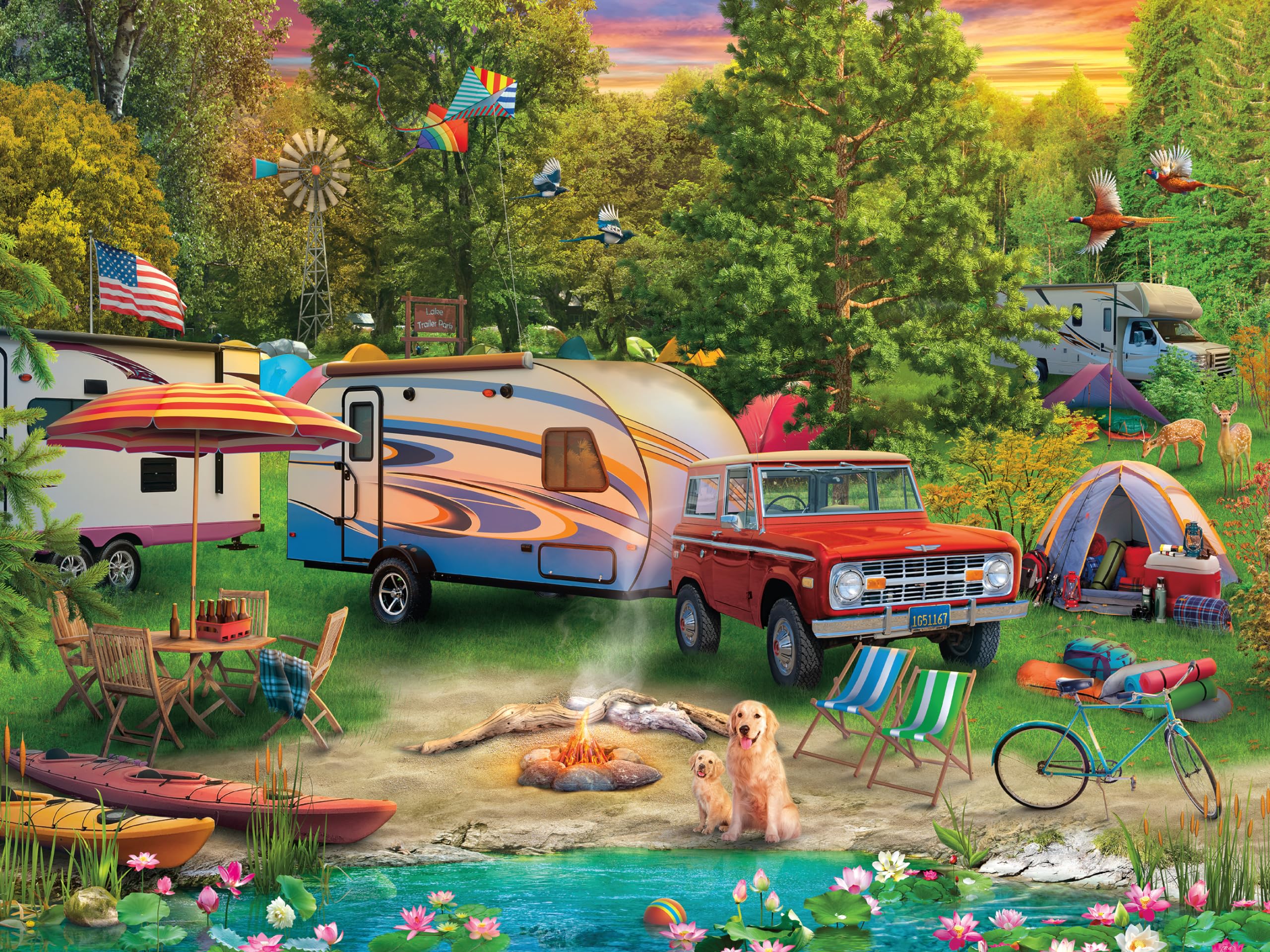 Foto 2 pulgar | Rompecabezas Ceaco Lakeside Camping 500 Piezas - Venta Internacional.