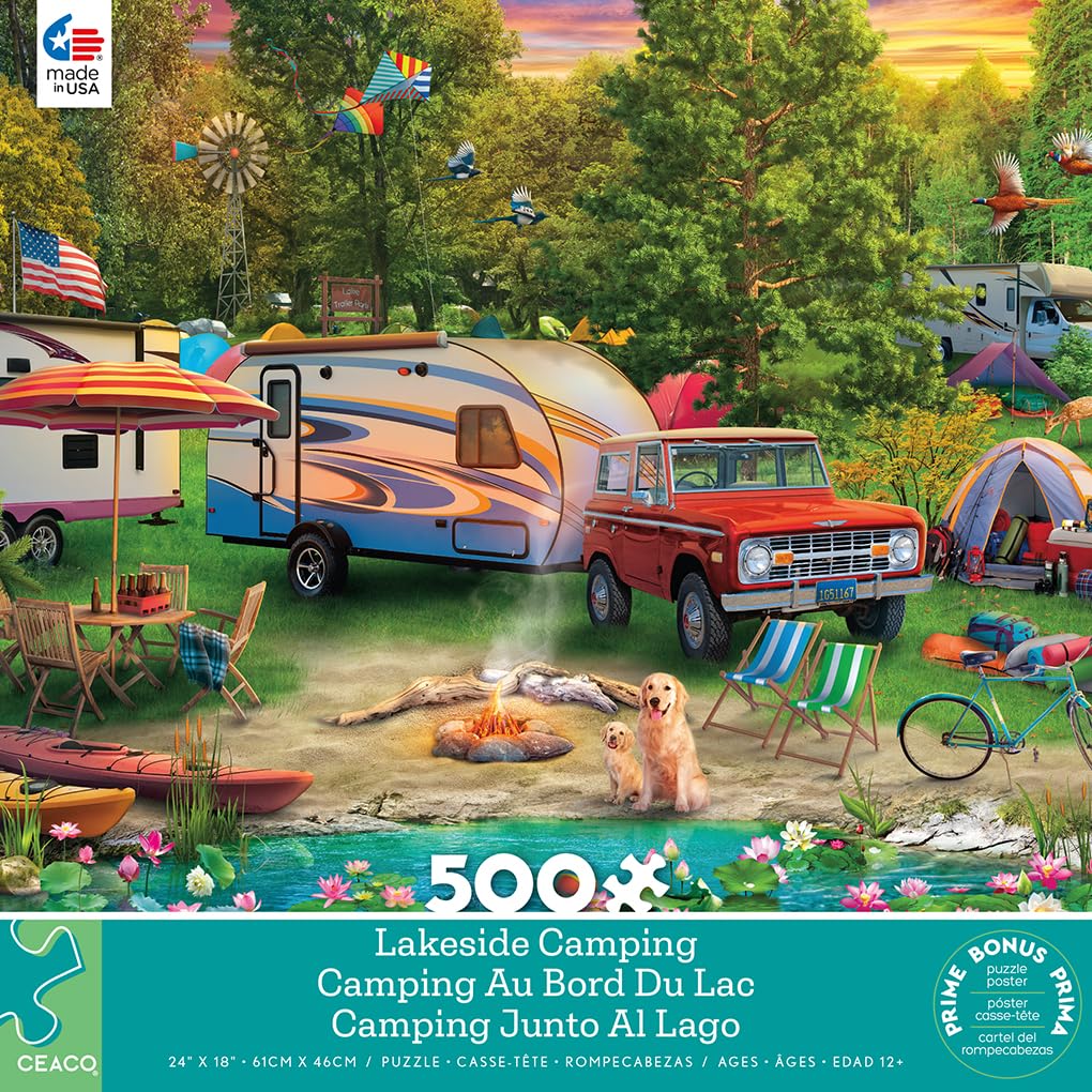 Foto 3 pulgar | Rompecabezas Ceaco Lakeside Camping 500 Piezas - Venta Internacional.