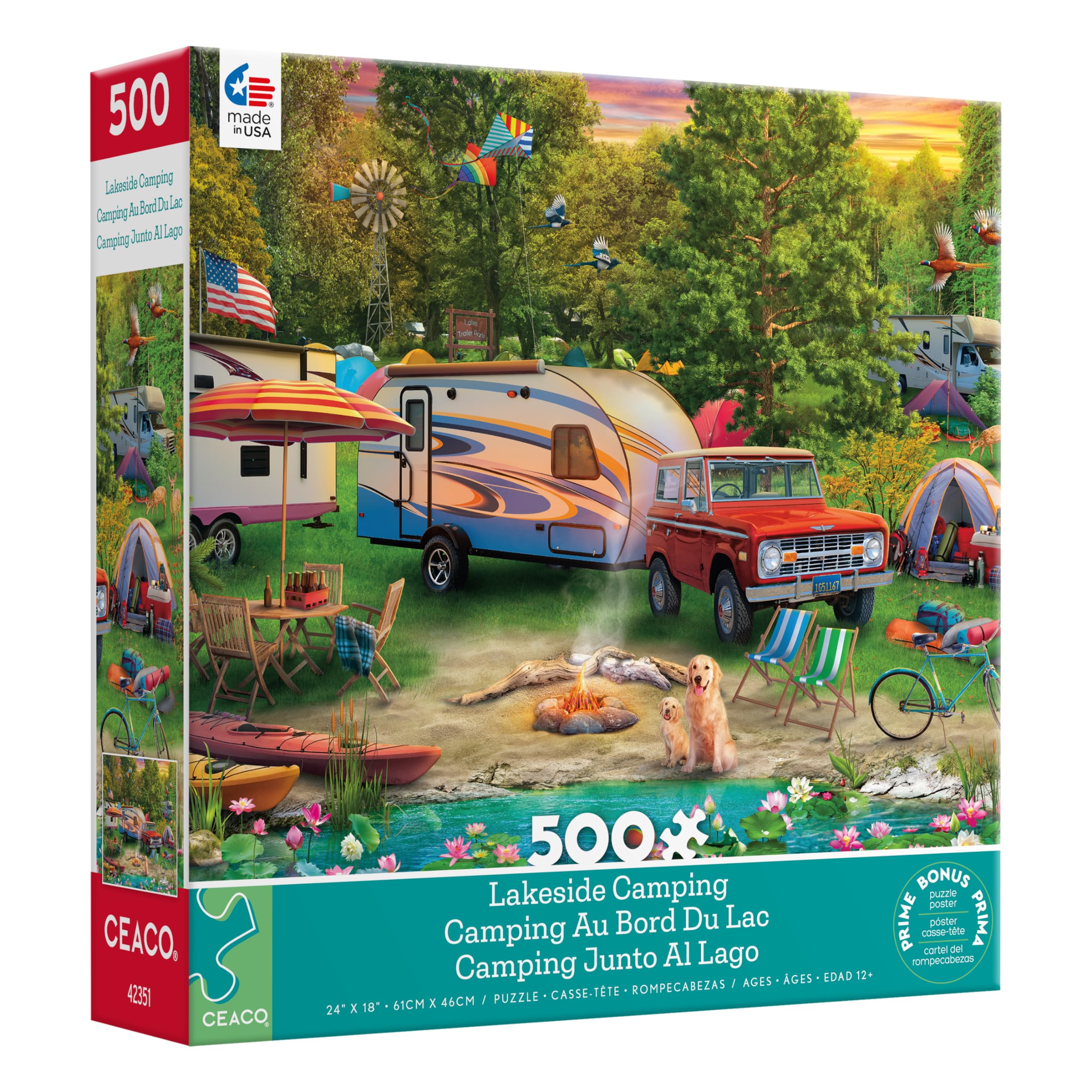 Foto 4 pulgar | Rompecabezas Ceaco Lakeside Camping 500 Piezas - Venta Internacional.
