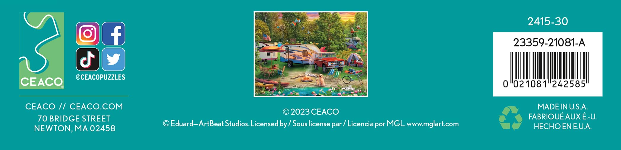 Foto 7 pulgar | Rompecabezas Ceaco Lakeside Camping 500 Piezas - Venta Internacional.