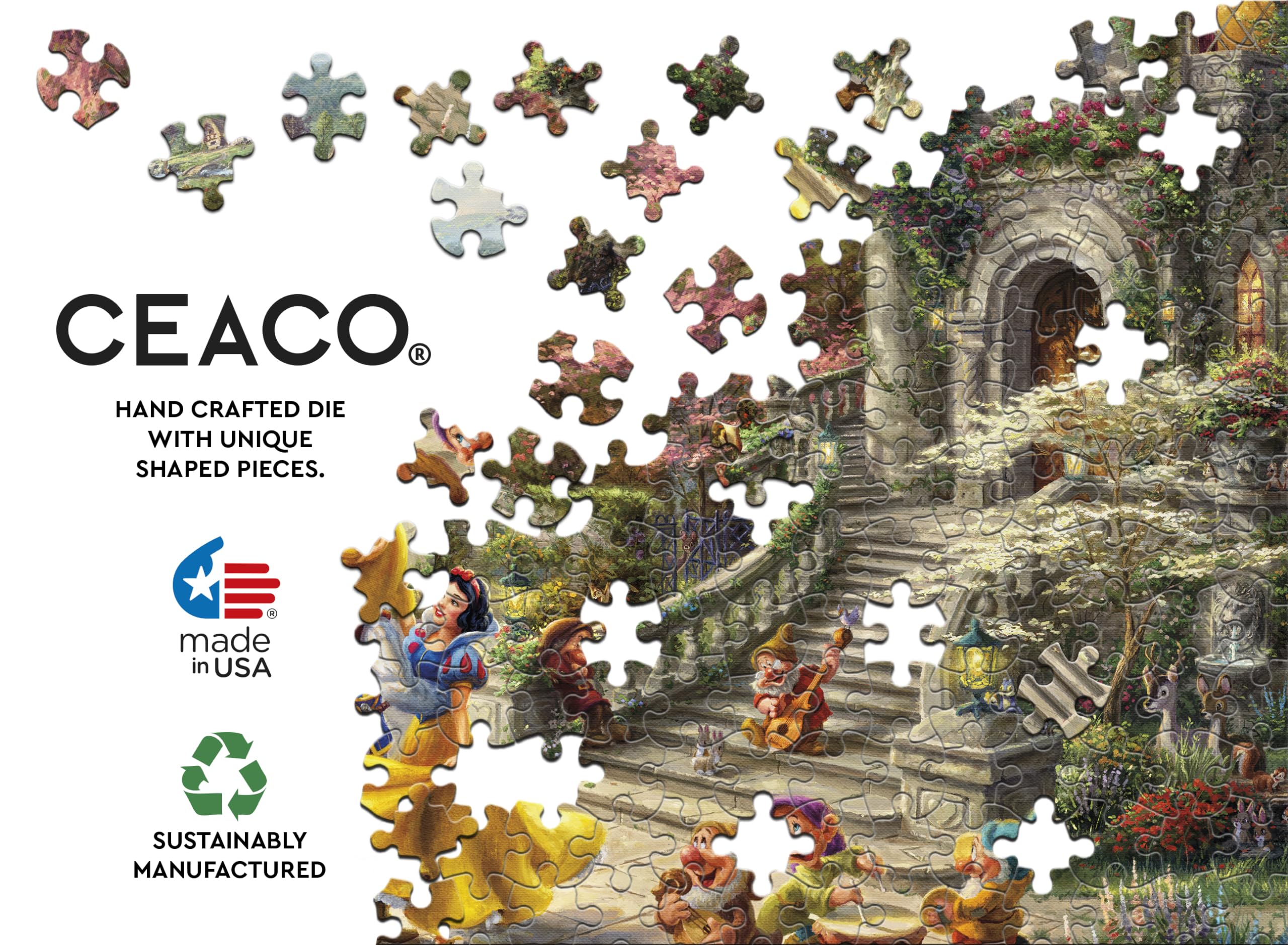 Foto 7 pulgar | Rompecabezas Ceaco Disney Thomas Kinkade Blancanieves 1000 Piezas - Venta Internacional.
