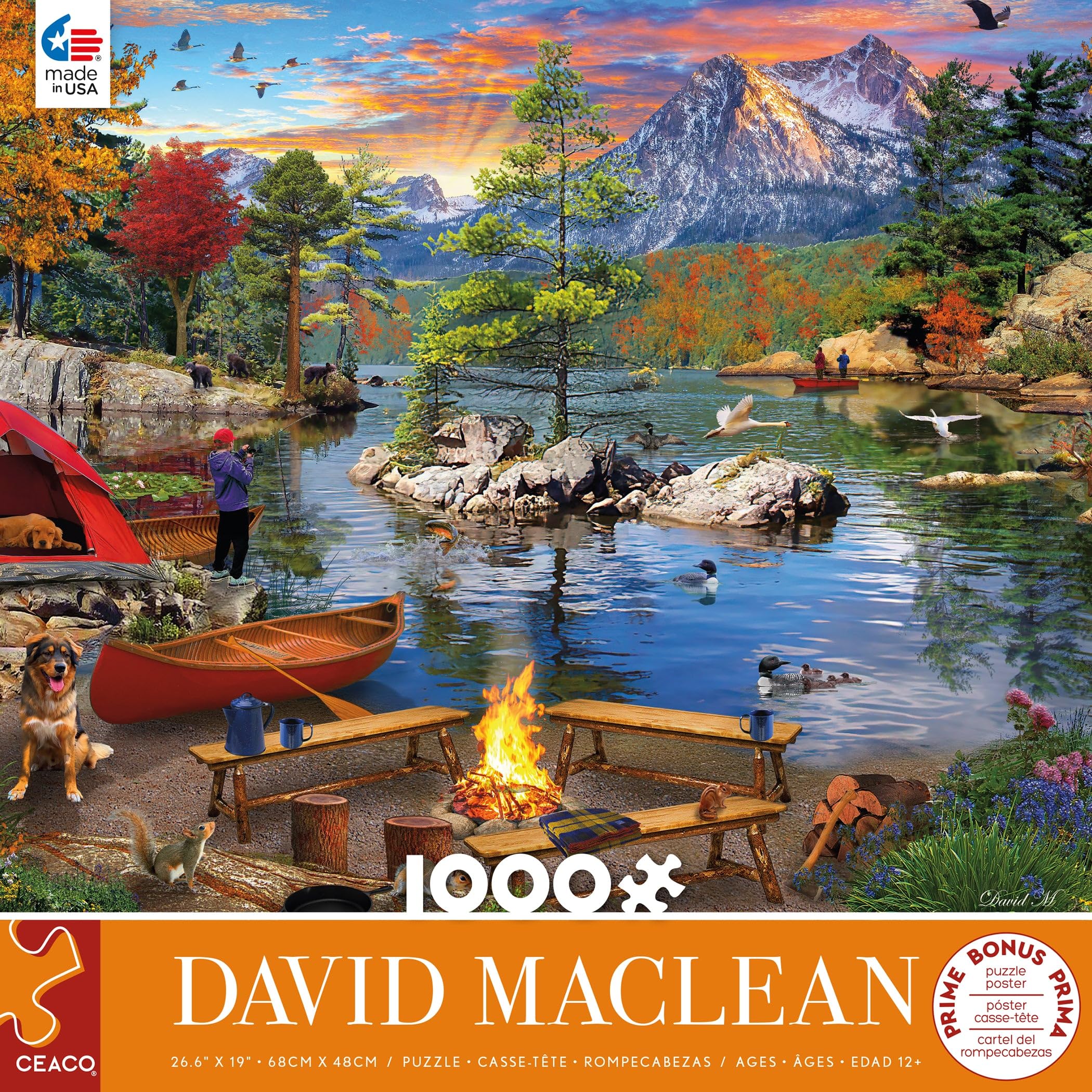 Rompecabezas Ceaco David Maclean Pescando Con Mi Hijo, 1000 Piezas - Venta Internacional.