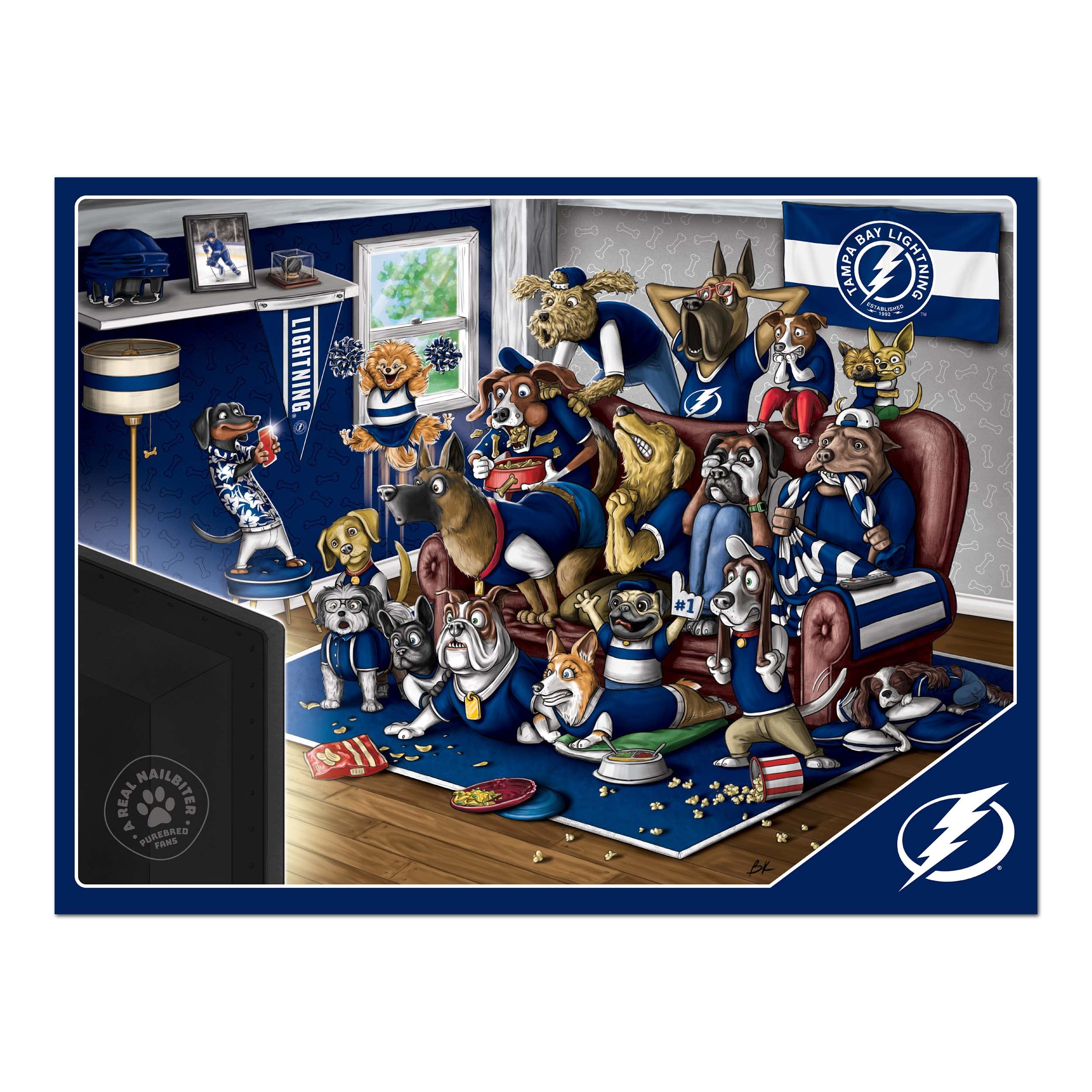 Foto 4 pulgar | Puzzle Youthefan Tampa Bay Lightning Purebred Fans, 500 Unidades - Venta Internacional.