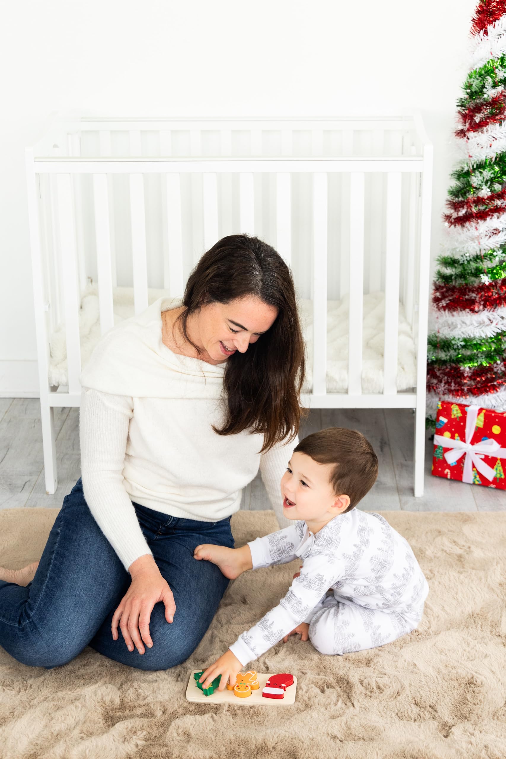 Foto 7 pulgar | Juego De Rompecabezas Navideños De Madera Con Forma De Cabeza De Pera De 3 Piezas Para Niños - Venta Internacional.