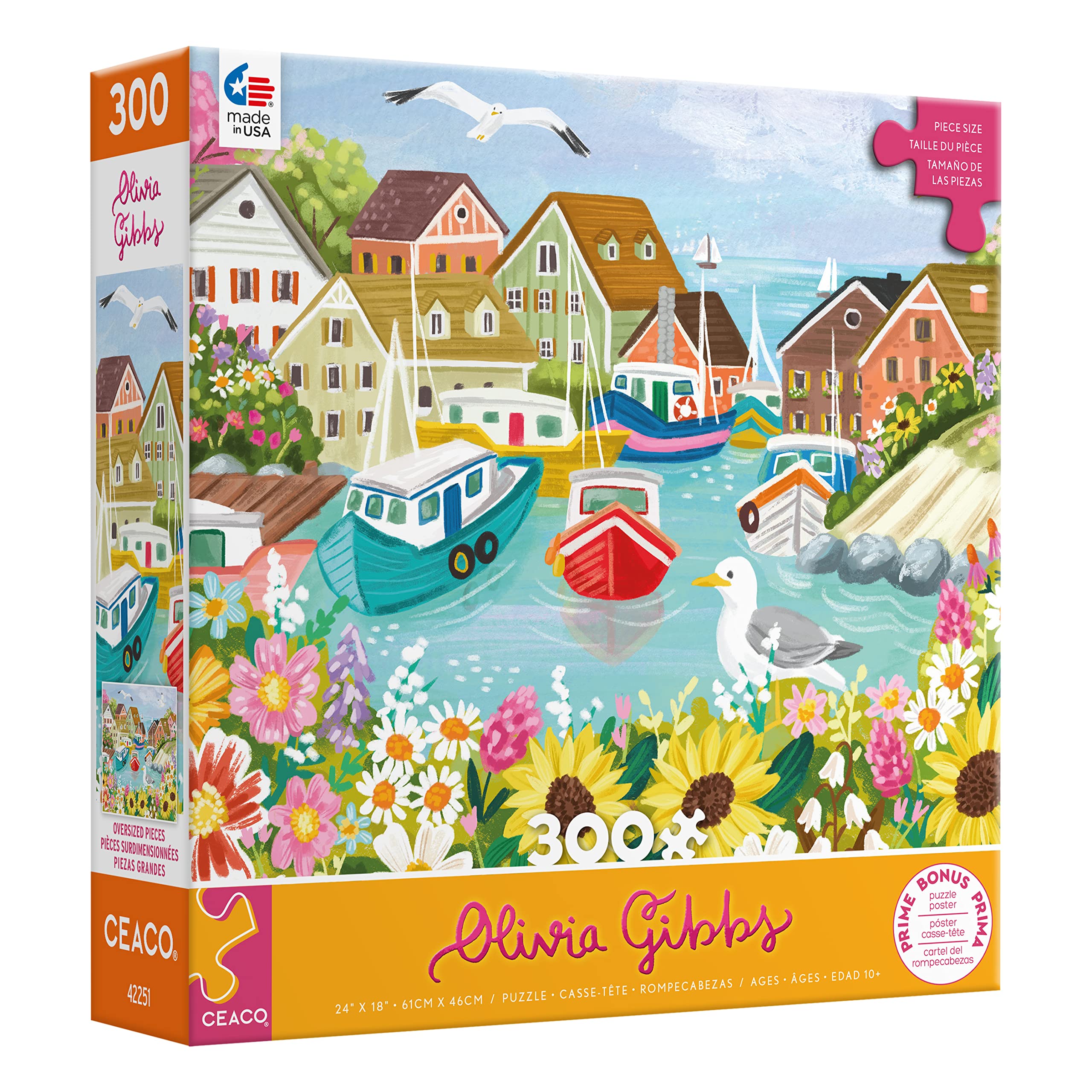 Foto 4 pulgar | Rompecabezas Ceaco Olivia Gibbs Sea Town Harbor 300 Piezas - Venta Internacional.