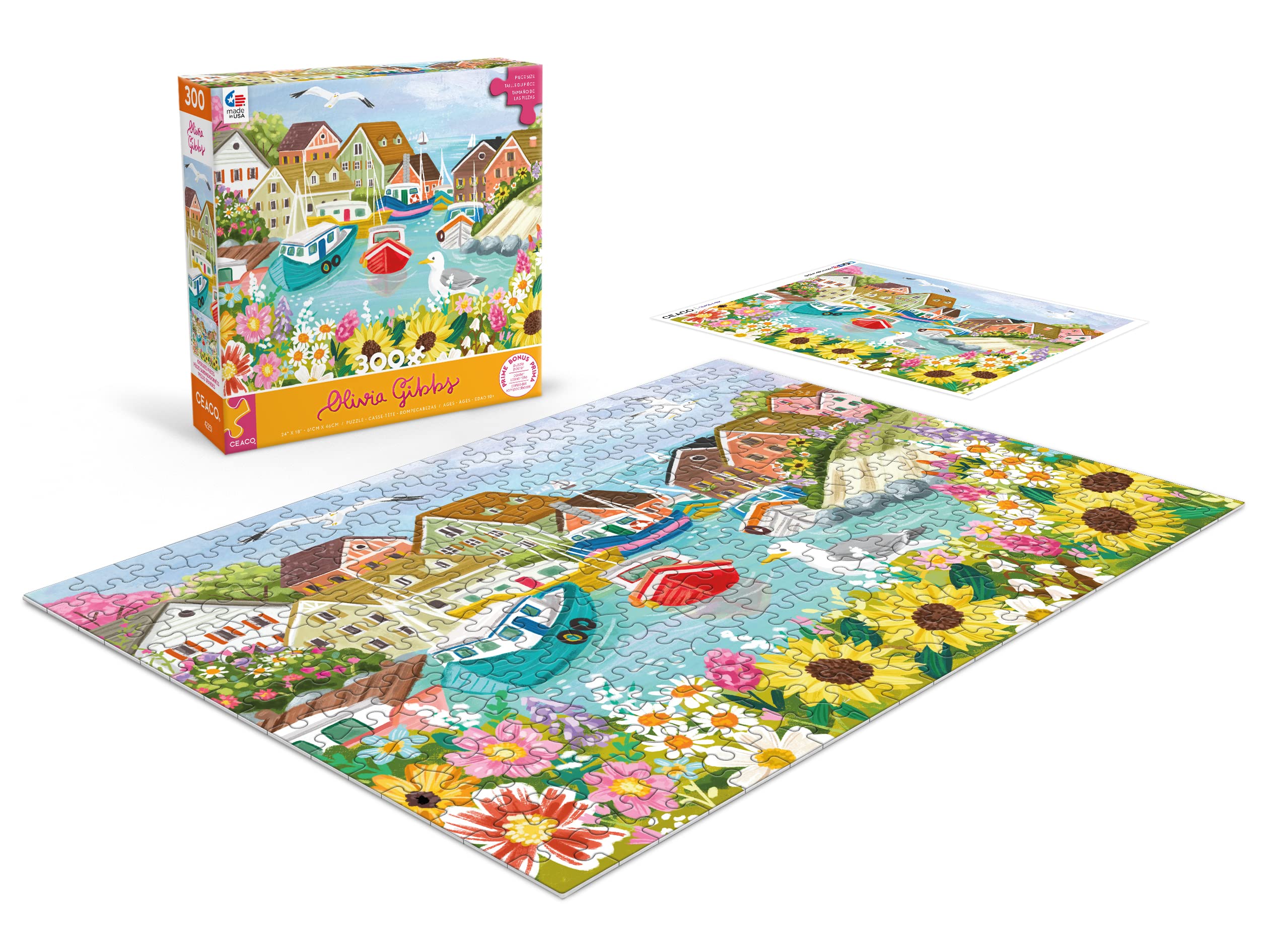 Foto 4 | Rompecabezas Ceaco Olivia Gibbs Sea Town Harbor 300 Piezas - Venta Internacional.