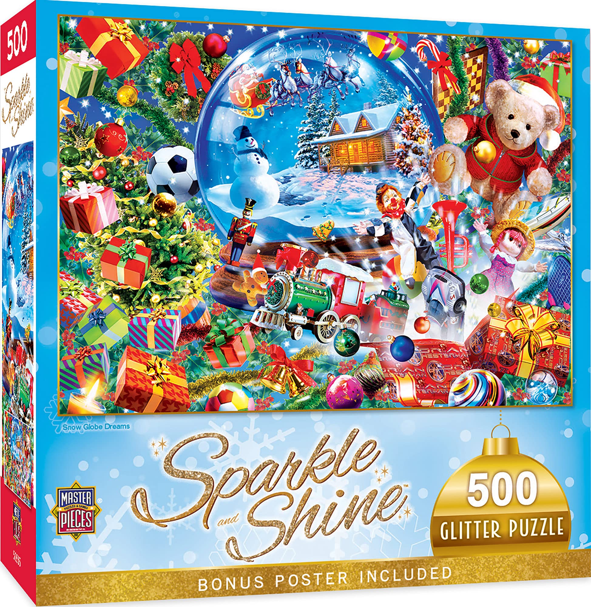 Rompecabezas Masterpieces Snow Globe Dreams, 500 Piezas - Venta Internacional.