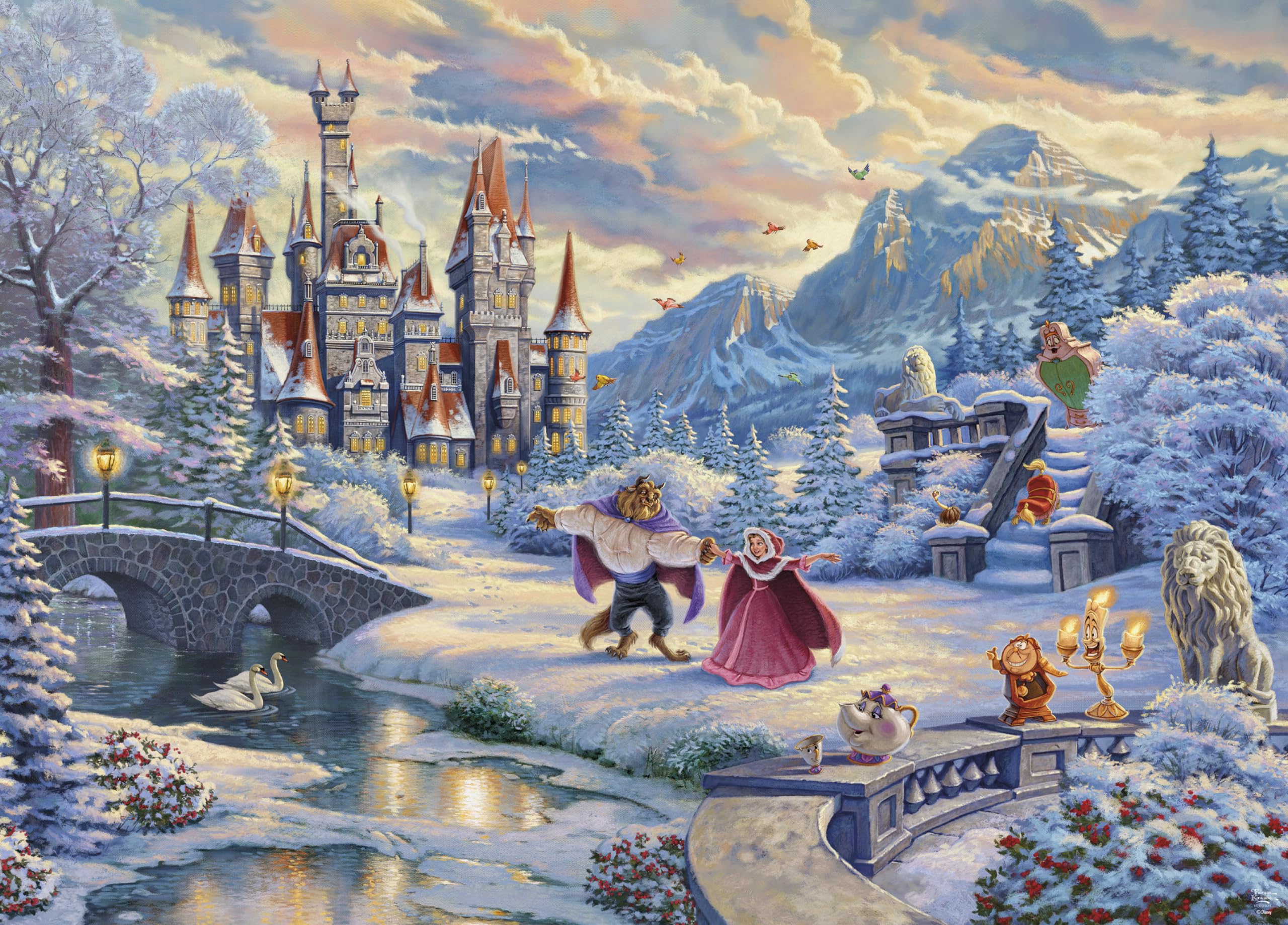 Rompecabezas Ceaco Disney Thomas Kinkade La Bella Y La Bestia - Venta Internacional.