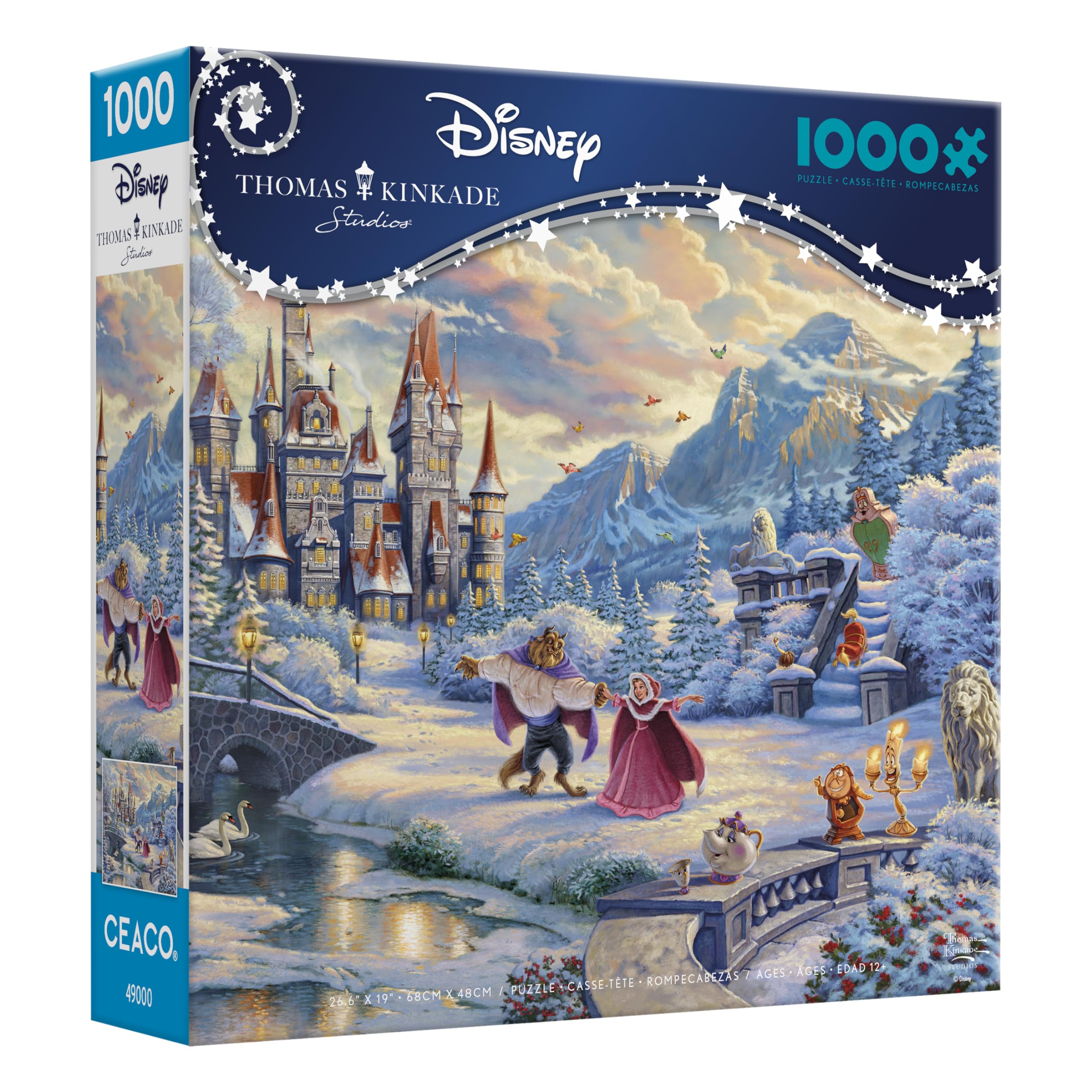 Foto 4 pulgar | Rompecabezas Ceaco Disney Thomas Kinkade La Bella Y La Bestia - Venta Internacional.