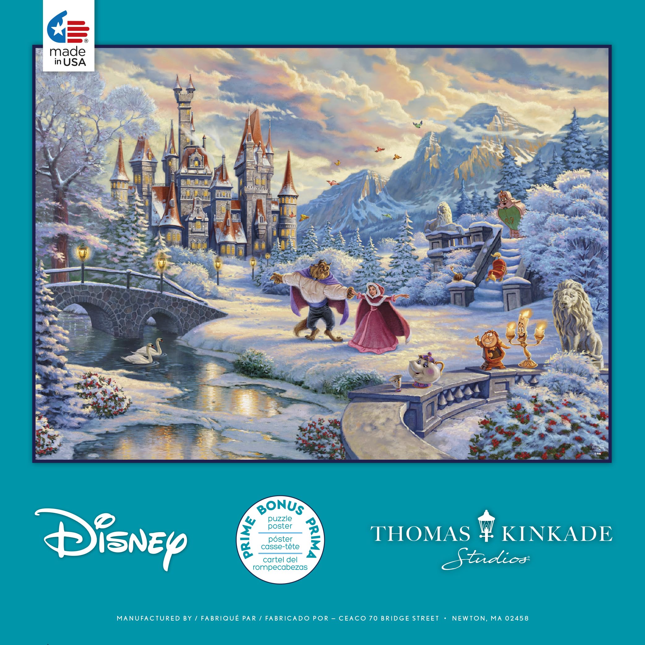 Foto 7 pulgar | Rompecabezas Ceaco Disney Thomas Kinkade La Bella Y La Bestia - Venta Internacional.