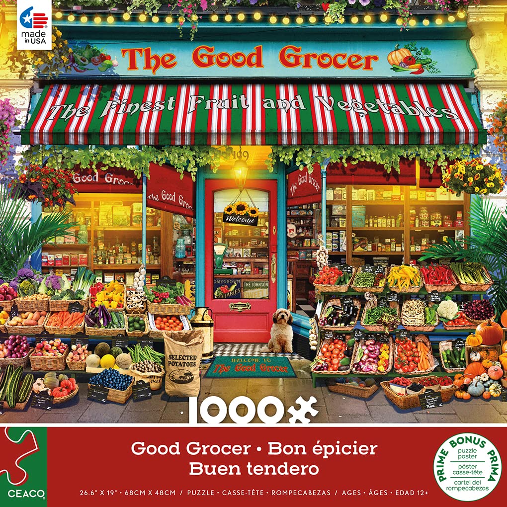 Foto 3 pulgar | Rompecabezas Ceaco Gary Walton Shop Windows Good Grocer, 1000 Unidades - Venta Internacional.