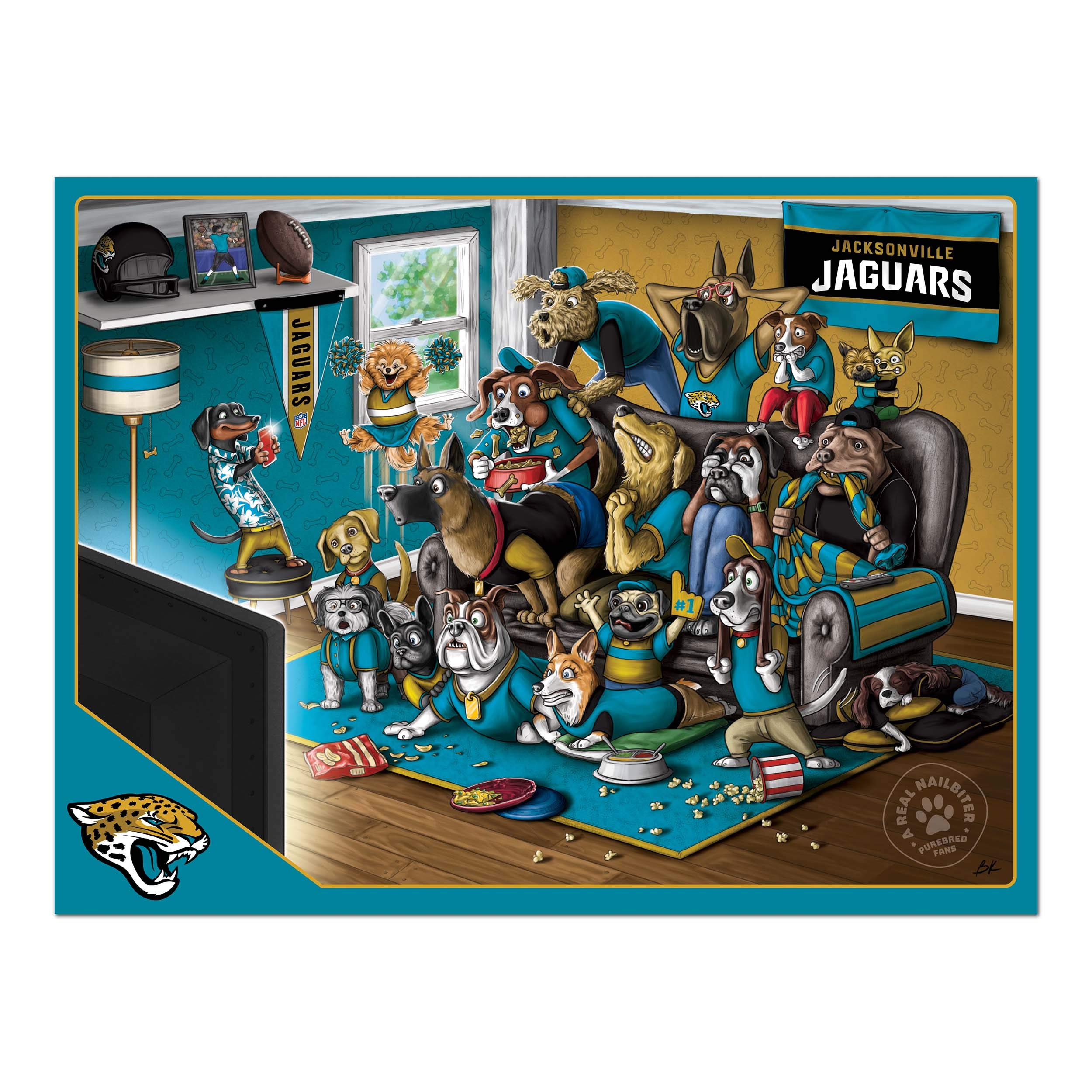 Foto 4 pulgar | Puzzle Youthefan Nfl Jacksonville Jaguars Purebred Fans, 500 Unidades - Venta Internacional.