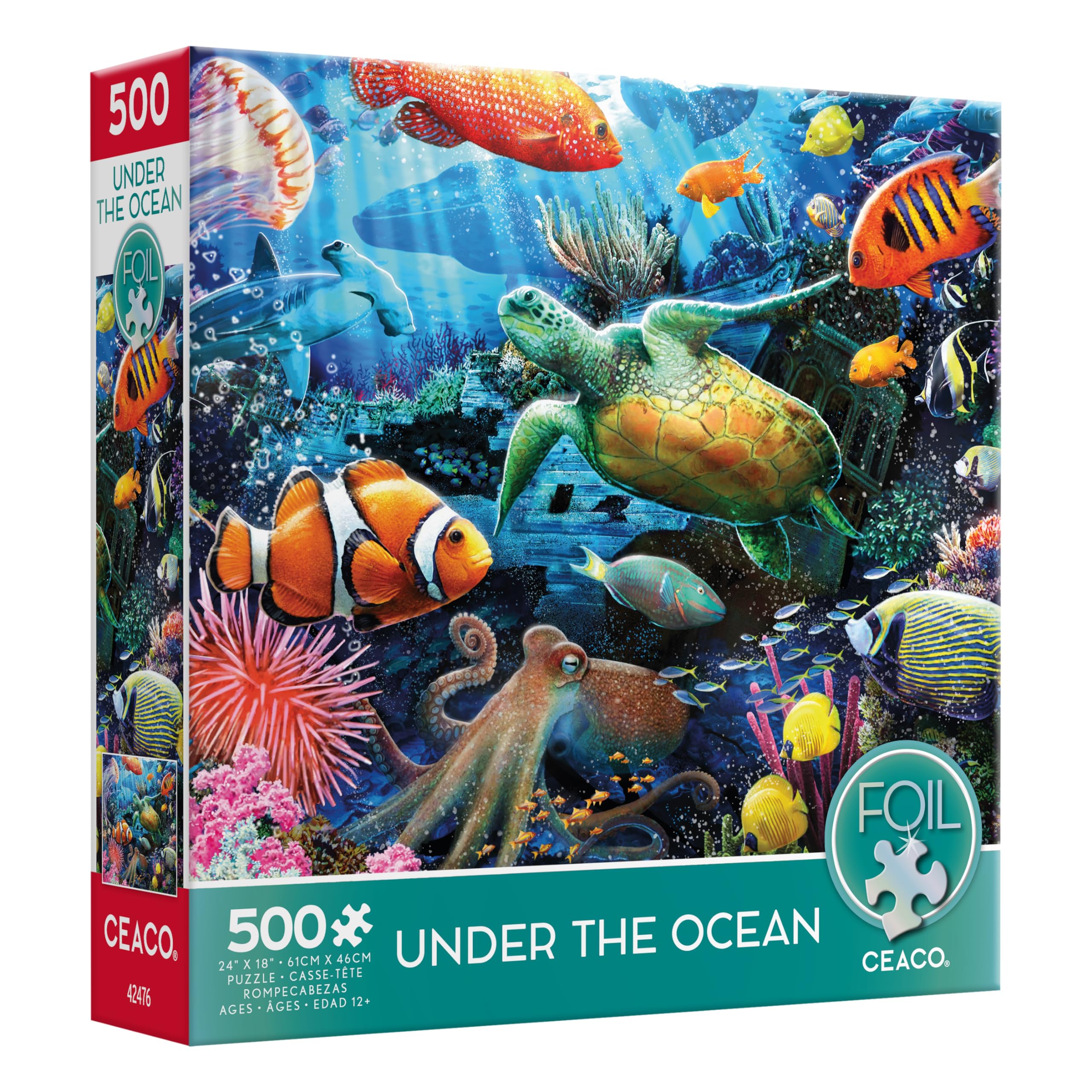 Foto 4 pulgar | Rompecabezas Ceaco Under The Ocean, 500 Piezas Con Lámina - Venta Internacional.