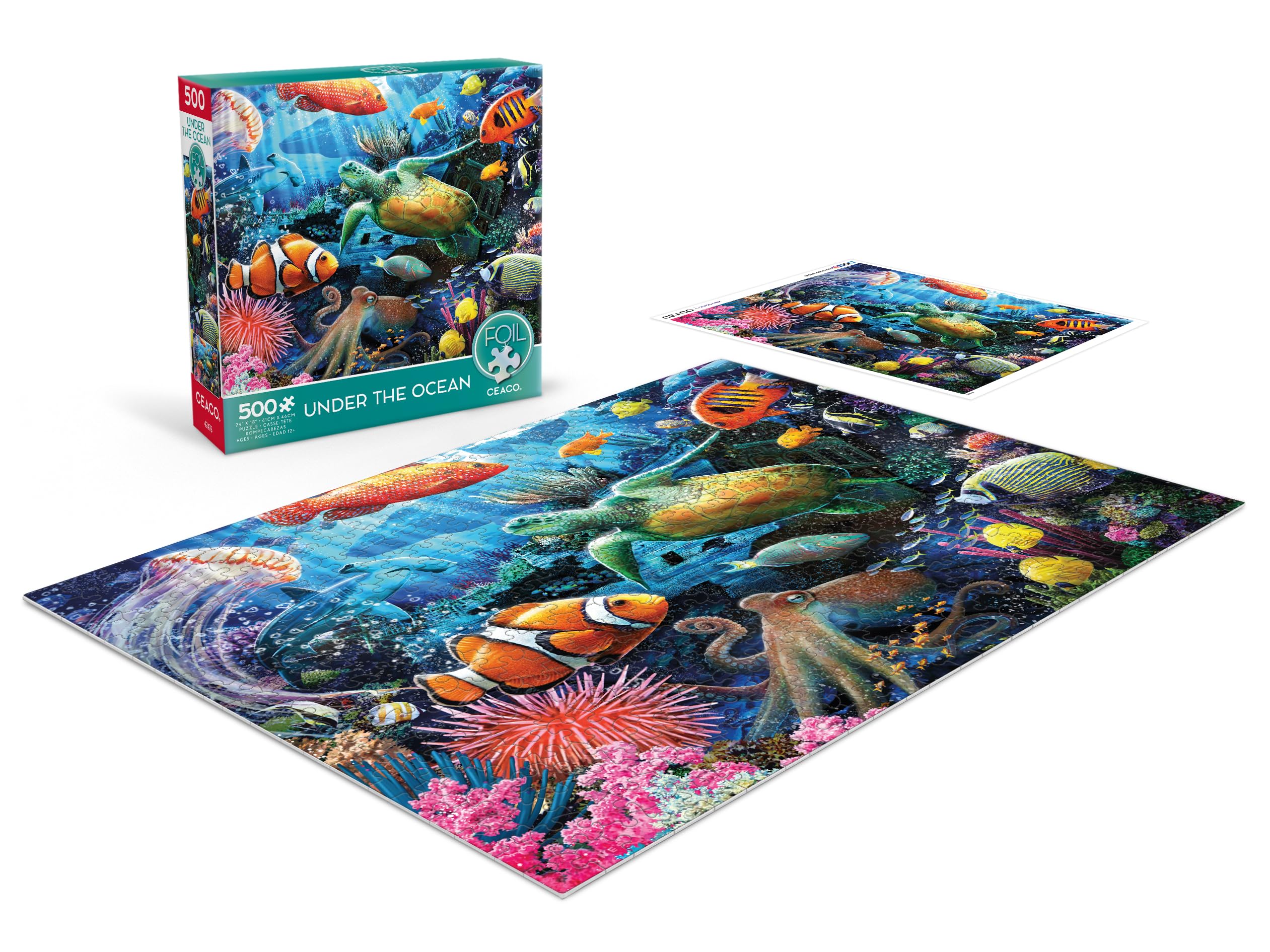 Foto 5 pulgar | Rompecabezas Ceaco Under The Ocean, 500 Piezas Con Lámina - Venta Internacional.