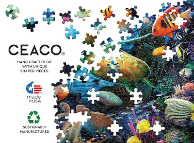 Foto 5 | Rompecabezas Ceaco Under The Ocean, 500 Piezas Con Lámina - Venta Internacional.