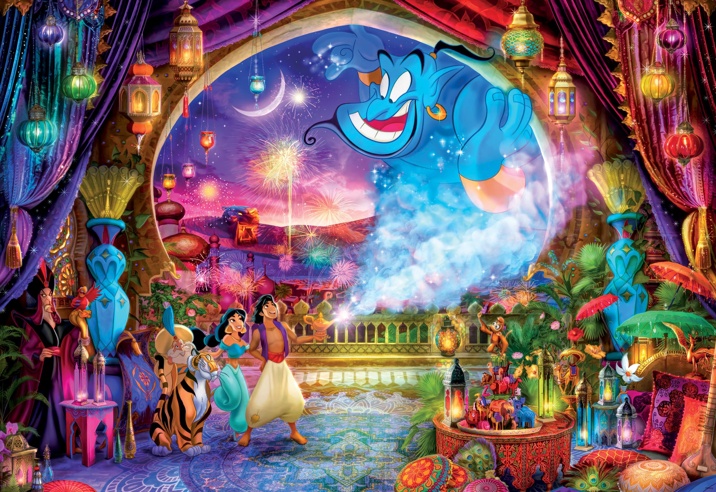 Rompecabezas Ceaco Silver Select Disney Aladdin 2000 Piezas - Venta Internacional.