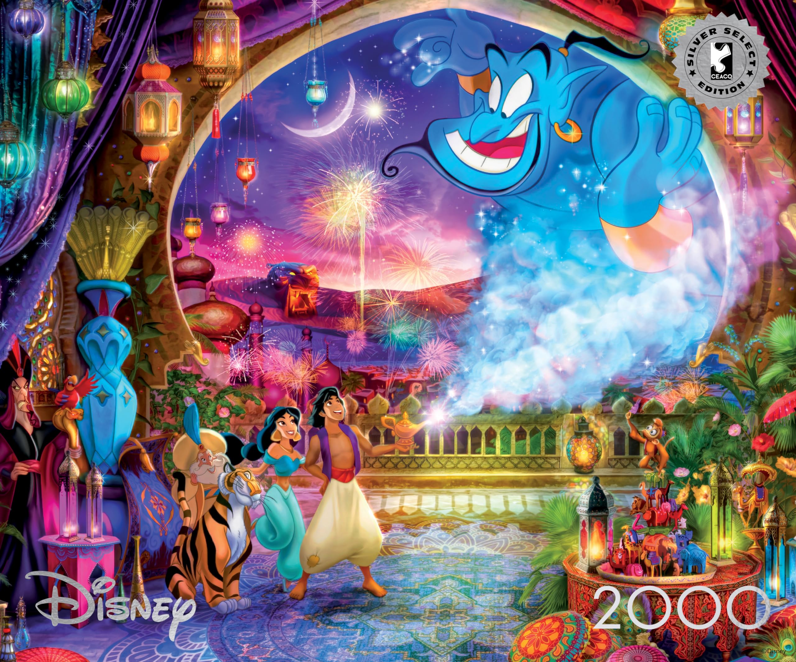 Foto 2 | Rompecabezas Ceaco Silver Select Disney Aladdin 2000 Piezas - Venta Internacional.