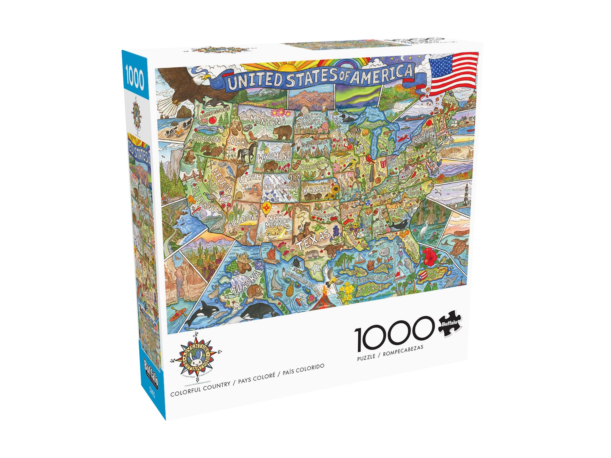 Foto 4 pulgar | Rompecabezas Buffalo Games Colorful Country 1000 Piezas - Venta Internacional.