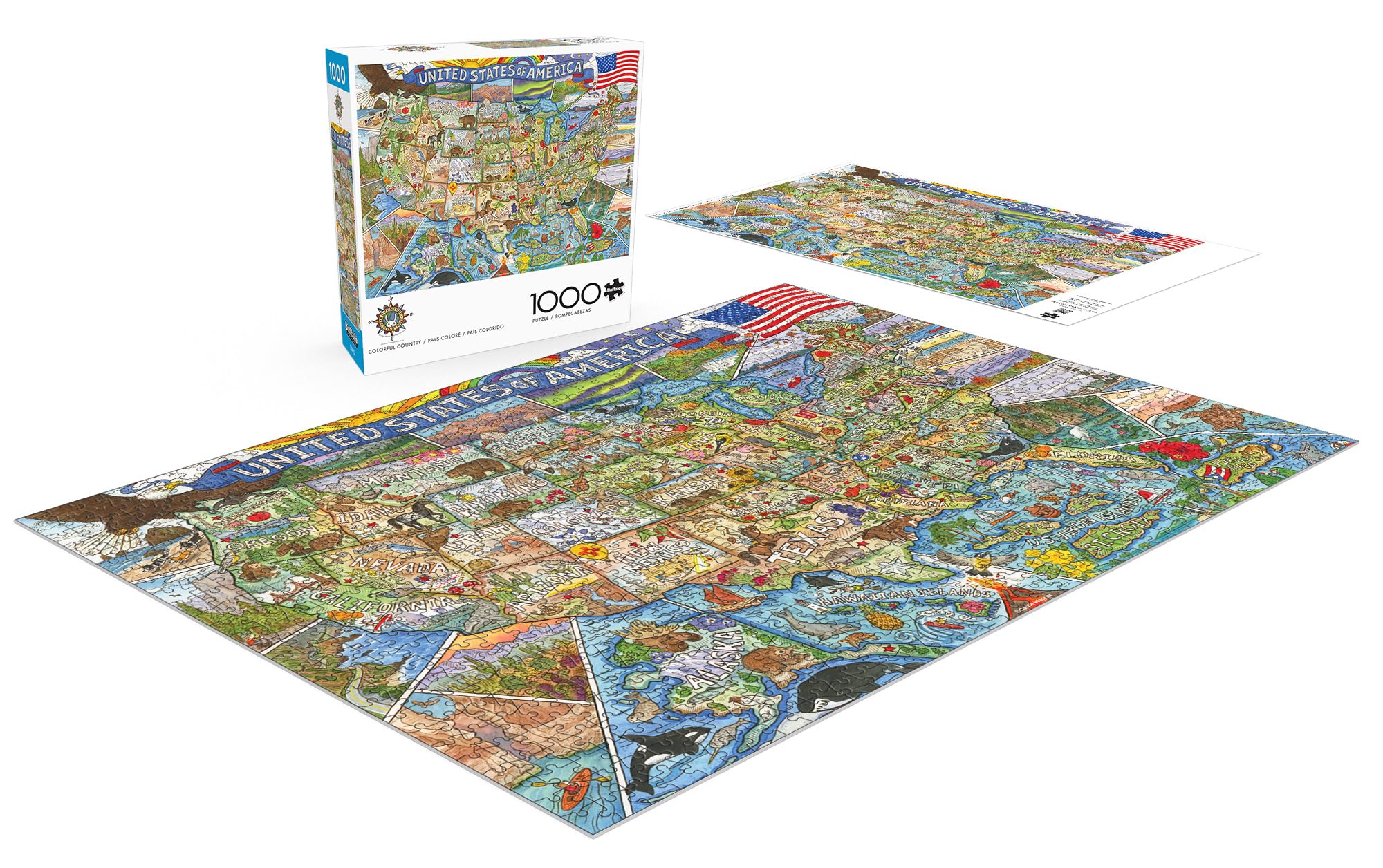 Foto 5 pulgar | Rompecabezas Buffalo Games Colorful Country 1000 Piezas - Venta Internacional.