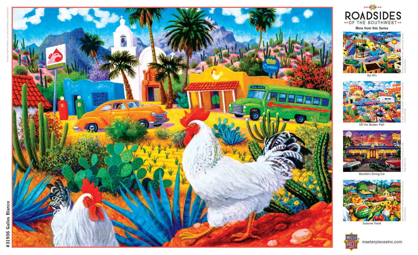 Foto 5 pulgar | Rompecabezas Masterpieces Gallos Blancos 550 Piezas - Venta Internacional