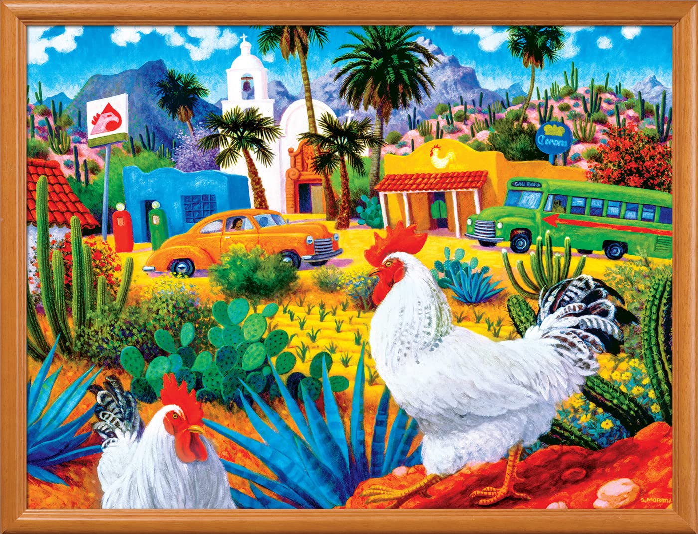 Foto 7 | Rompecabezas Masterpieces Gallos Blancos 550 Piezas - Venta Internacional