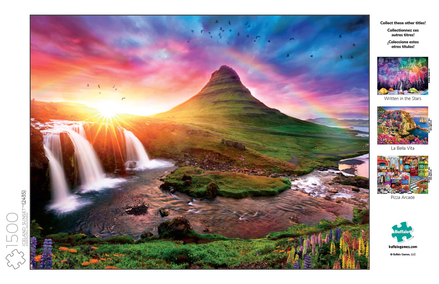 Foto 6 pulgar | Rompecabezas Buffalo Games Iceland Sunset 1500 Piezas - Venta Internacional.