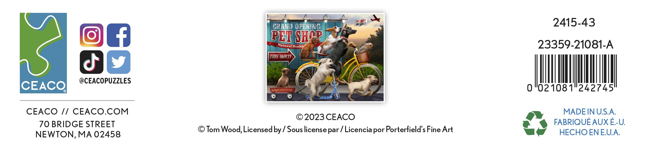 Foto 7 pulgar | Rompecabezas Ceaco Off To The Market, 500 Piezas - Venta Internacional.