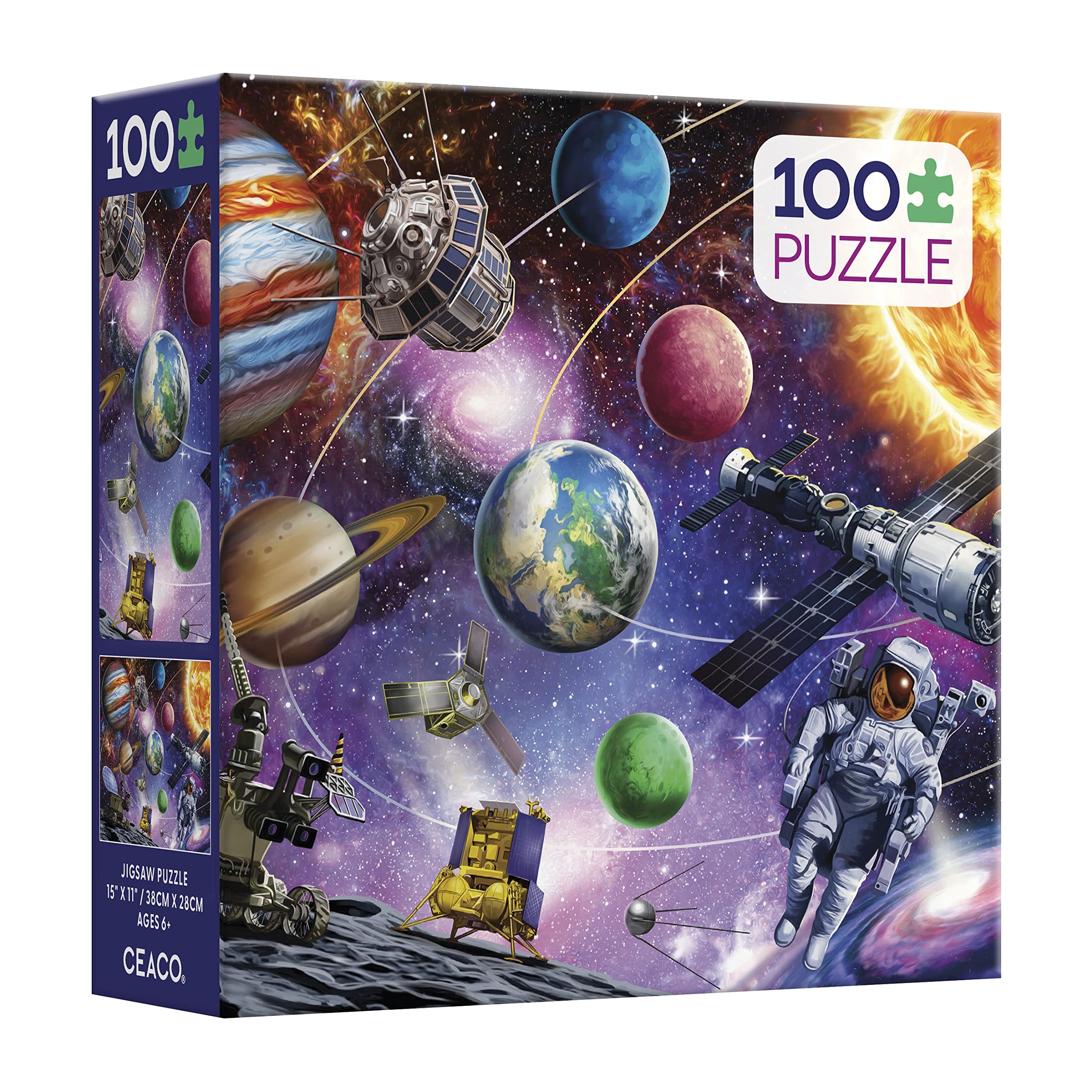 Foto 4 pulgar | Rompecabezas Ceaco Cosmos De 100 Piezas Con Póster - Venta Internacional.