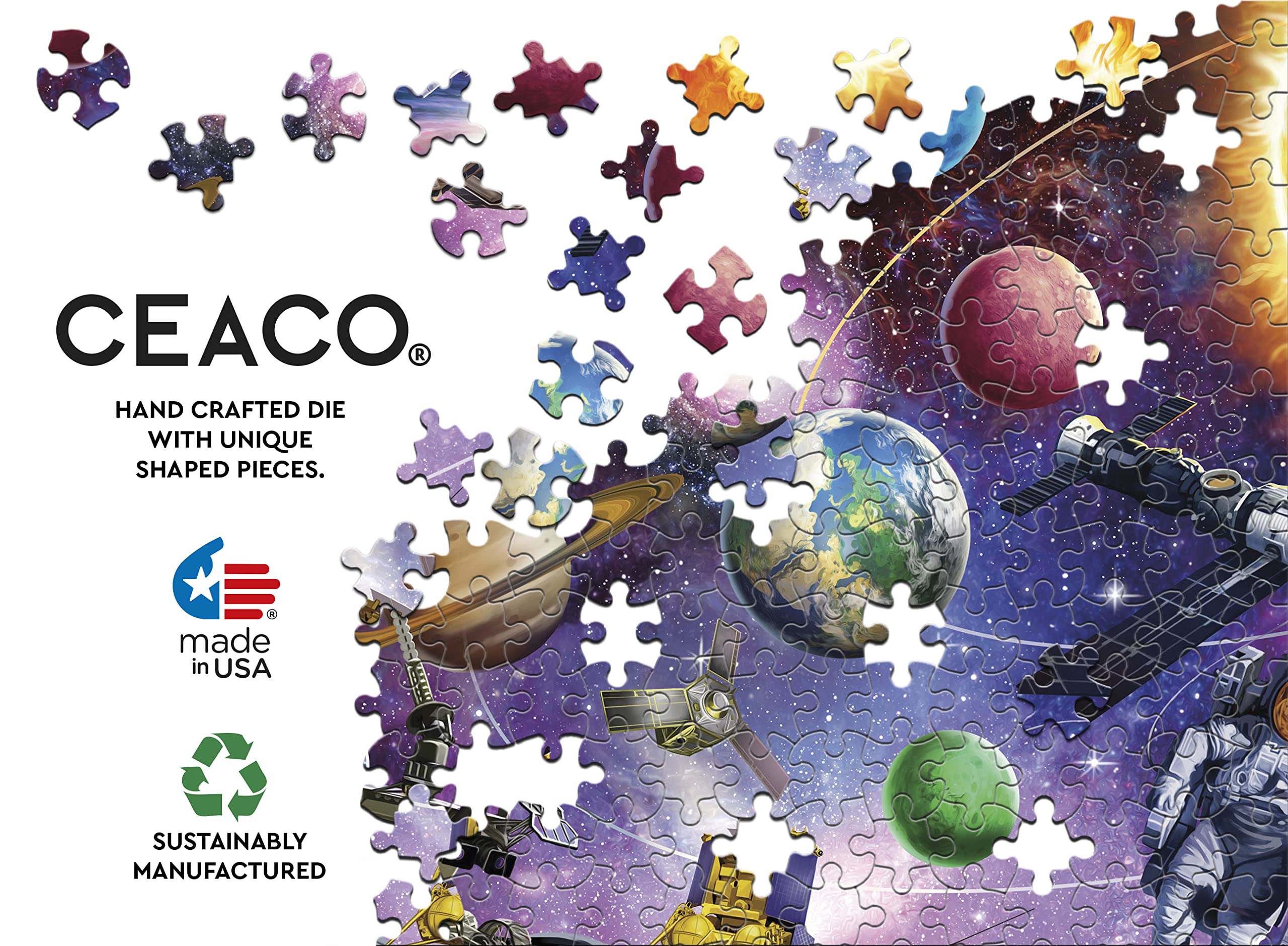 Foto 6 pulgar | Rompecabezas Ceaco Cosmos De 100 Piezas Con Póster - Venta Internacional.