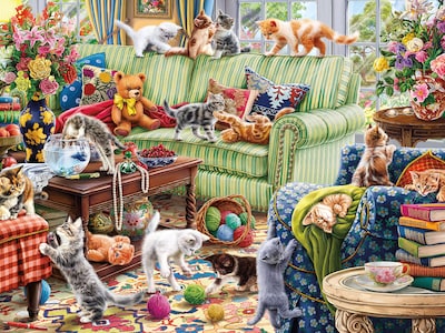 Foto 1 | Rompecabezas Ceaco Paws Gone Wild Kitty Chaos 500 Piezas - Venta Internacional.
