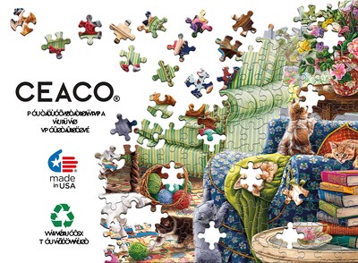Foto 5 | Rompecabezas Ceaco Paws Gone Wild Kitty Chaos 500 Piezas - Venta Internacional.